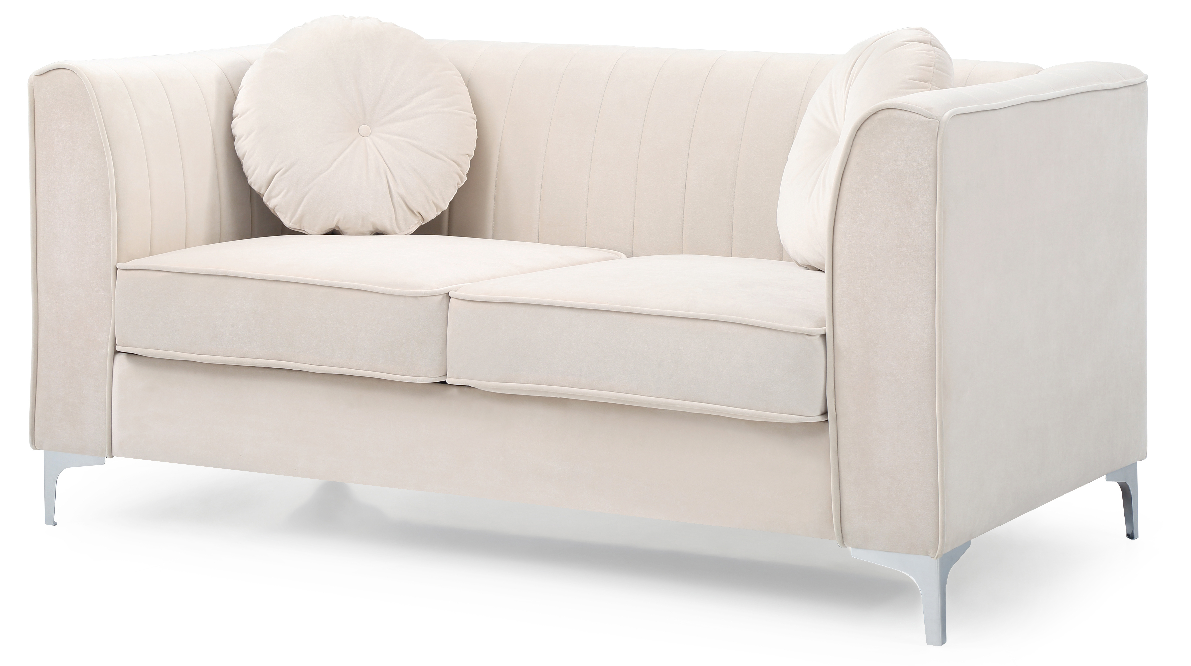 Glam Style Loveseat by Glory Furniture - ['26*52*12 in', '26*34*26 in'] - Indulge in luxury with our exquisite loveseat