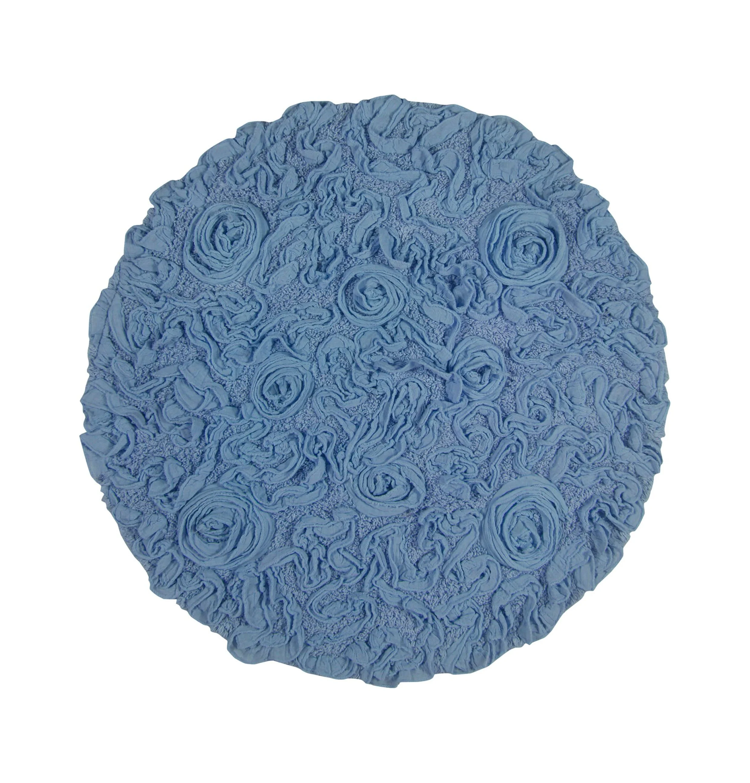 Home Weavers Inc Bell Flower Bathroom Rug, Cotton Soft, Water Absorbent Bath Rug, Non Slip Shower Rug Machine Washable 22