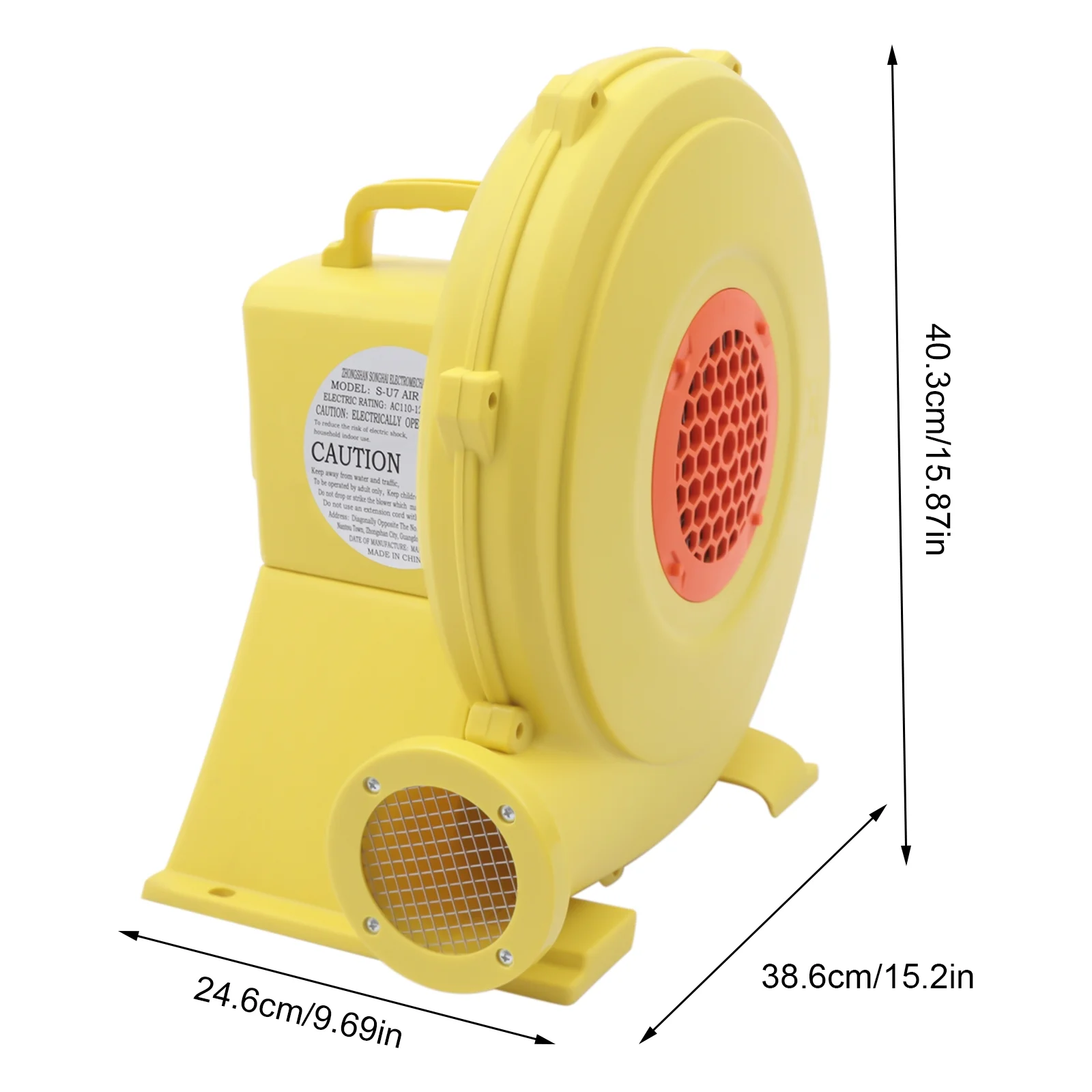 Miumaeov Air Blower Commercial Inflatable Bouncer Blower Pump Fan 1HP Air Blower for Inflatables Water Bounce House 750W