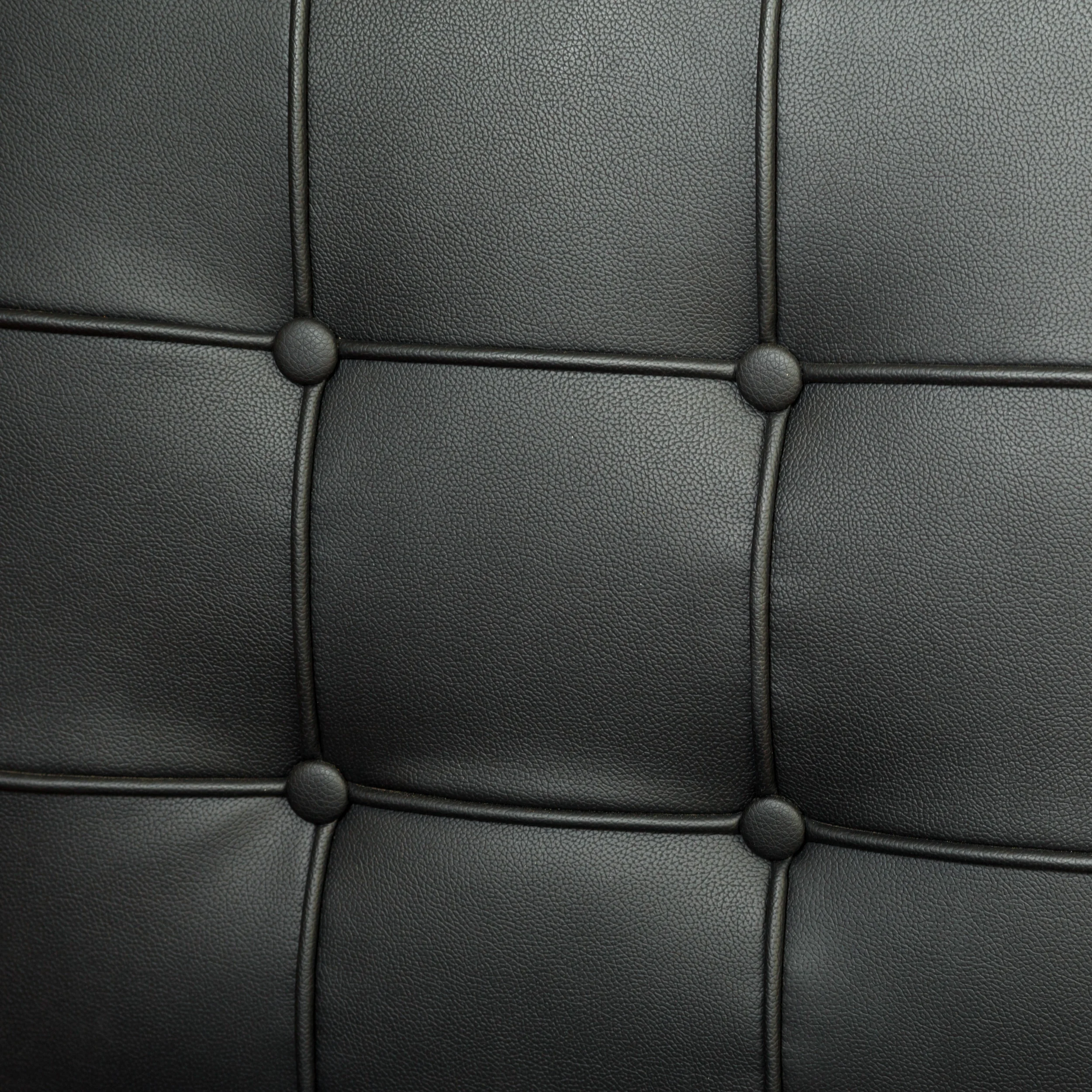 Noble House Harper Indoor Modern Bonded Leather Dining Chairs, Set of 2, Black