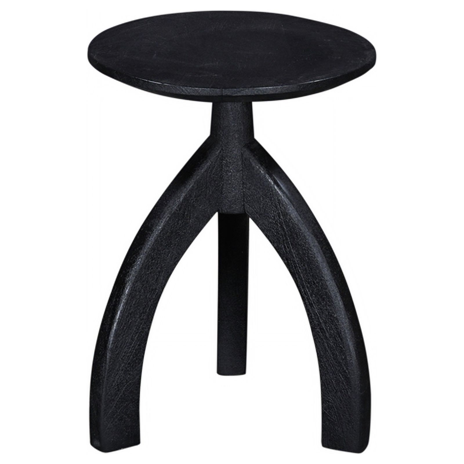 Bassett Mirror Larson Mango Wood Accent Table with Arched Legs in Black