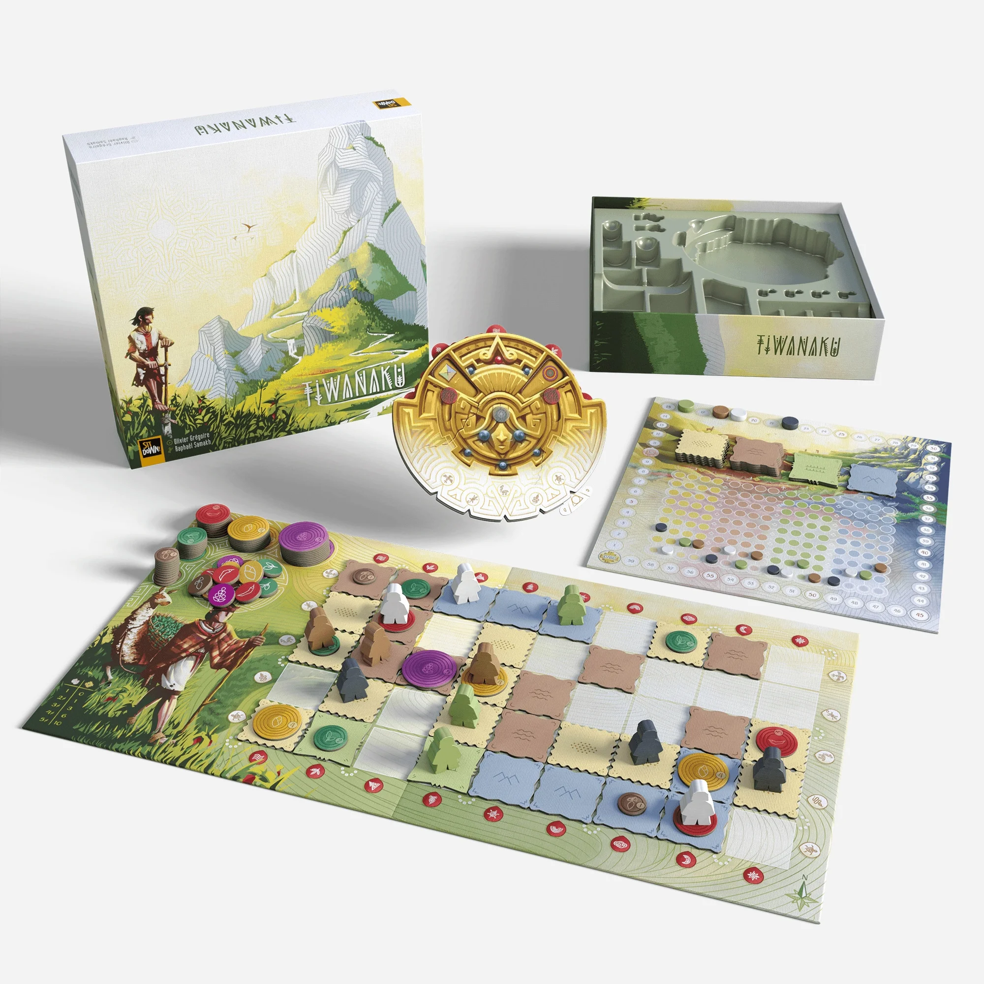 Tiwanaku - Sit Down! Strategy Board Game, Deduction Exploration Optimization, Pachamama Mother Earth Wheel, Play Solo Mode Or With Up to 4 Players, 30 - 60 Minute Play Time, For Ages 14+