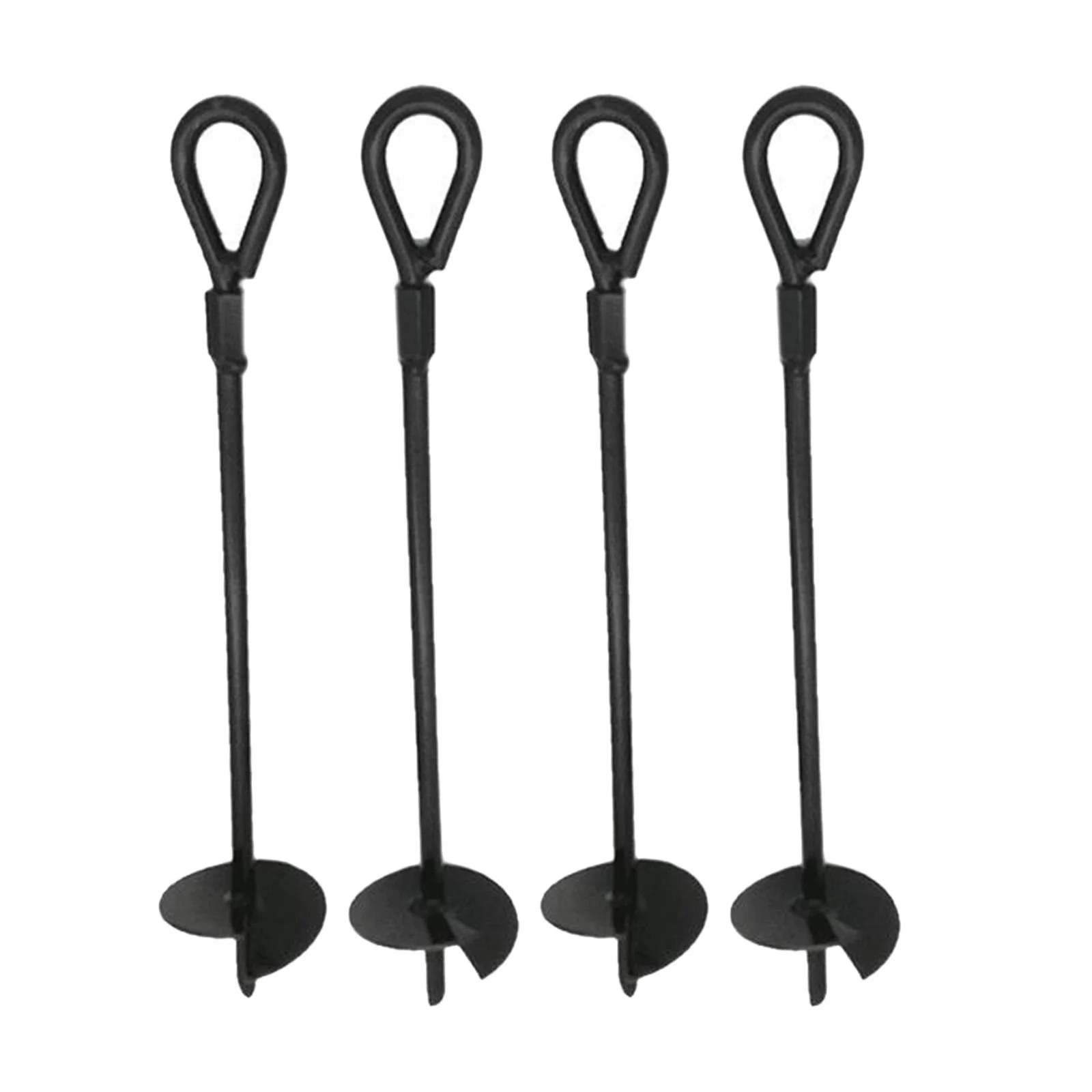 Heavy Duty Ground Anchors, Fixed Tent Stake Easy Reusable Trampoline Accessories for Camping Tents Sheds Swing , 4pcs Ground Anchors
