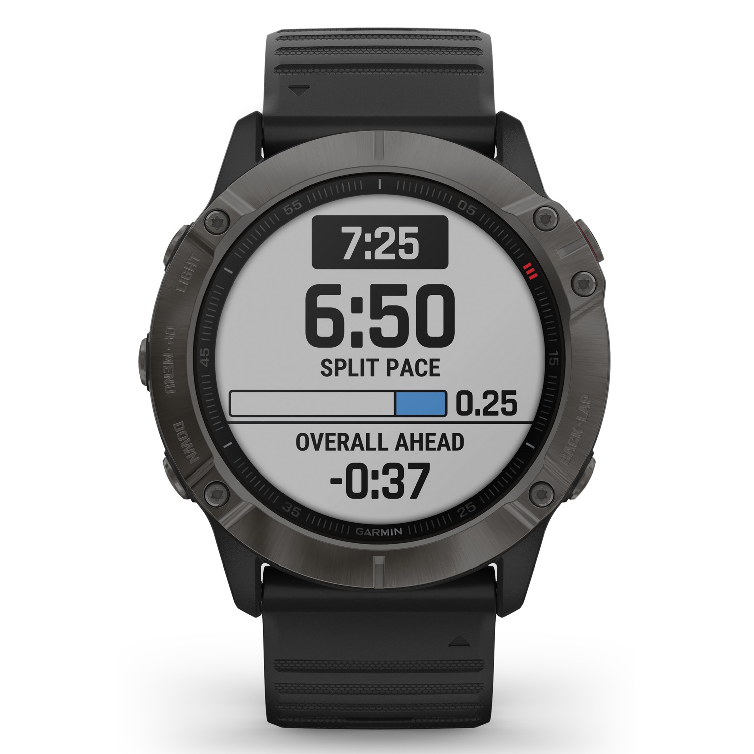 Garmin fēnix® 6X – Sapphire – Carbon Gray DLC with Black Band