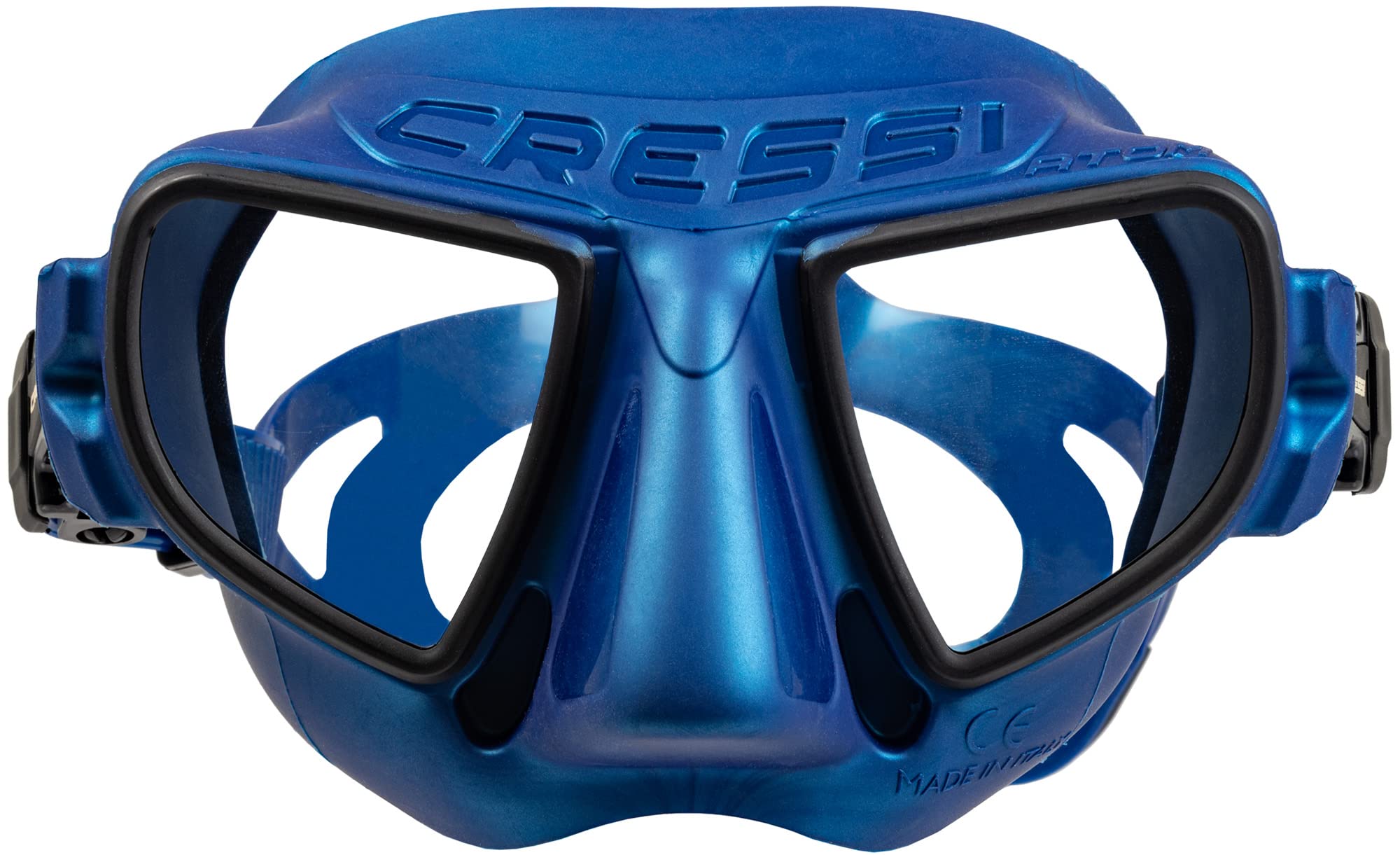 Cressi  Atom, Blue Metal/Black, Clear lens
