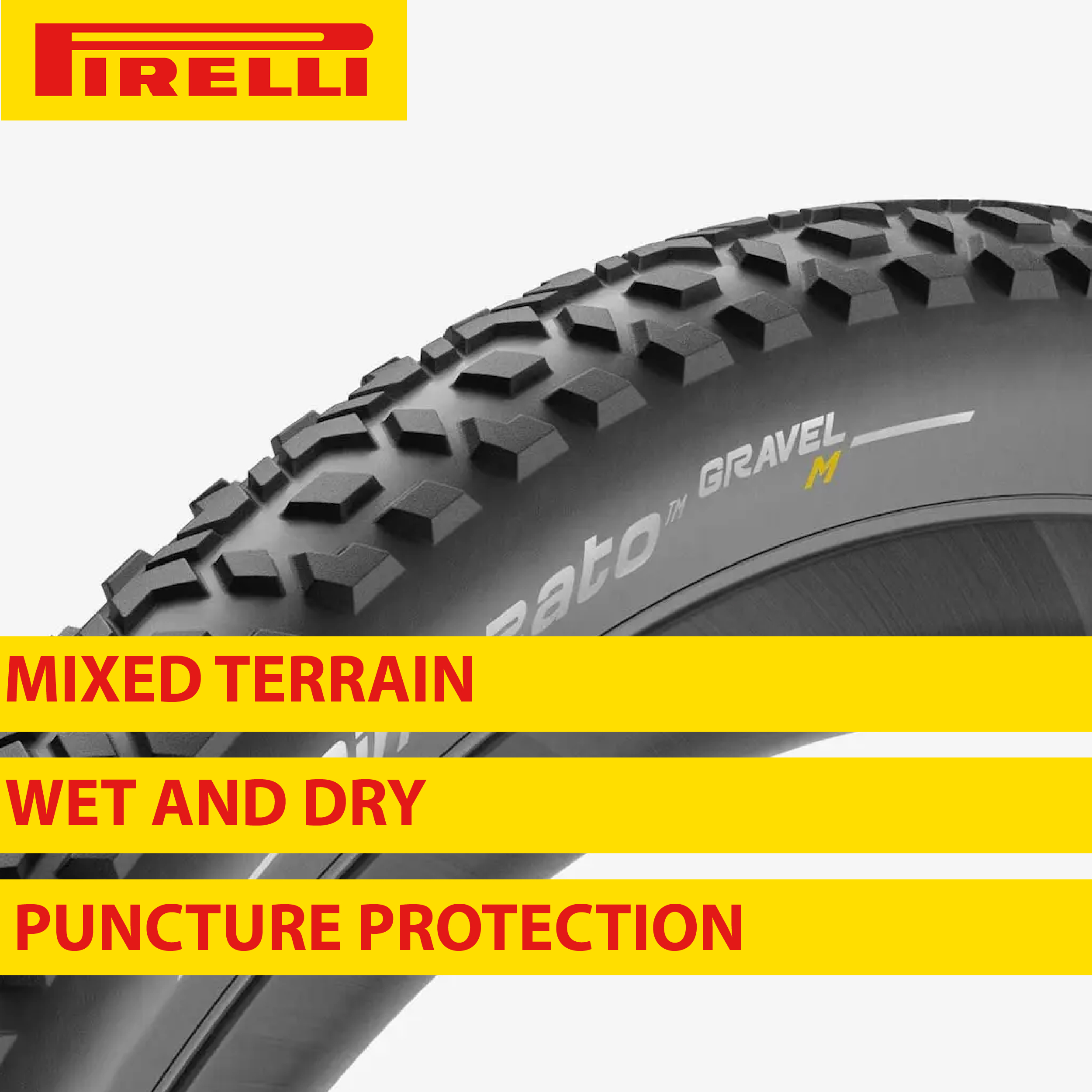Pirelli Cinturato GRAVEL M Classic 35-622 (700x35c) Gravel Bicycle Tire + SmarTUBE 33/45-622 Presta 60mm - 1 Pack