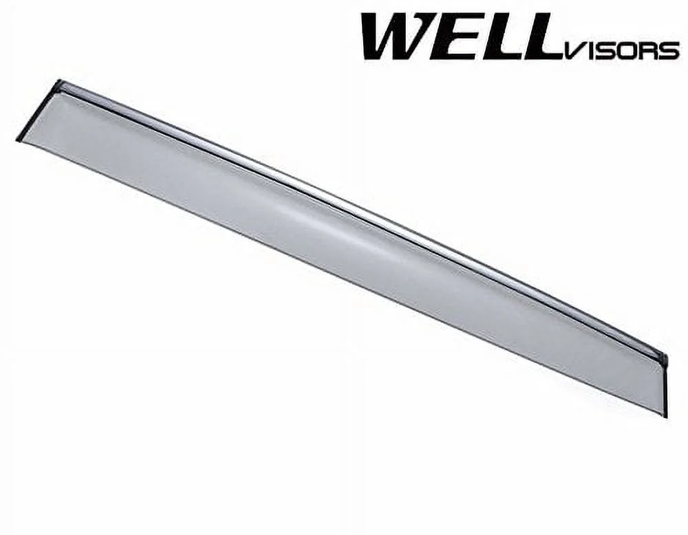WellVisors Side Window Wind Deflector Visors - Audi Q7 2007 2008 2009 2010 2011 2012 2013 2014 2015 with Chrome Trim