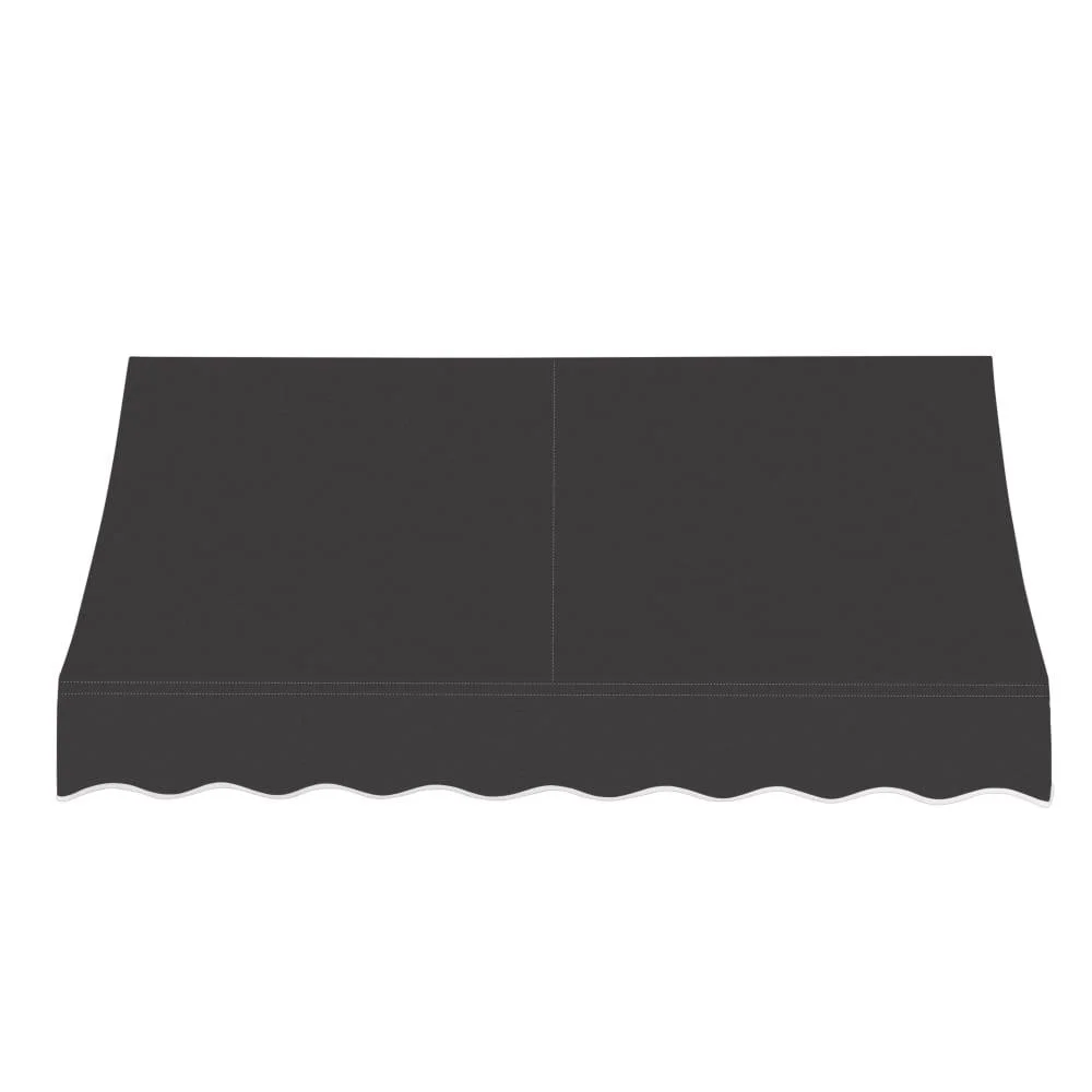 Awntech 8.375 ft Nantucket Fixed Awning Acrylic Fabric, Black