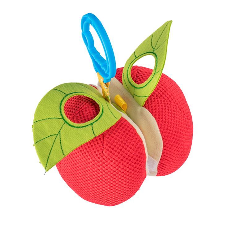 Baby Toys Clip on Stroller Toy for 3 6 to 12 Months, Hanging Rattles Toys with Mirror, Plush Bug Avocado Toy for Infant