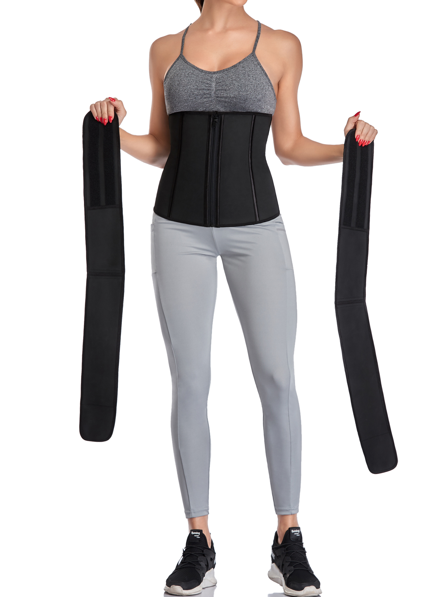 Women's Hot Sauna Workout Waist Trainer Corset Trimmer Belt Sweat Slimming Body Shaper
