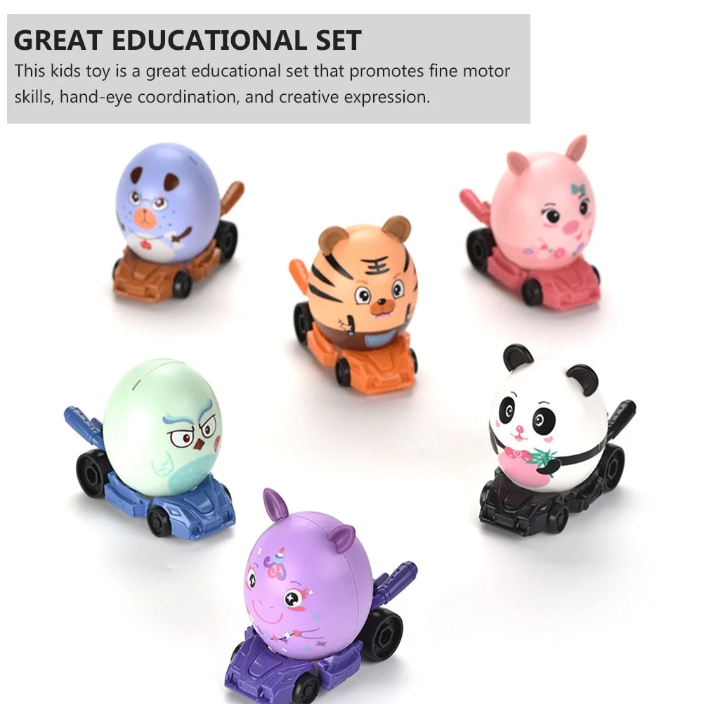 4pcs DIY Assembled Toys Car Toys Kids DIY Blind Box Toys Surprise Egg Gifts