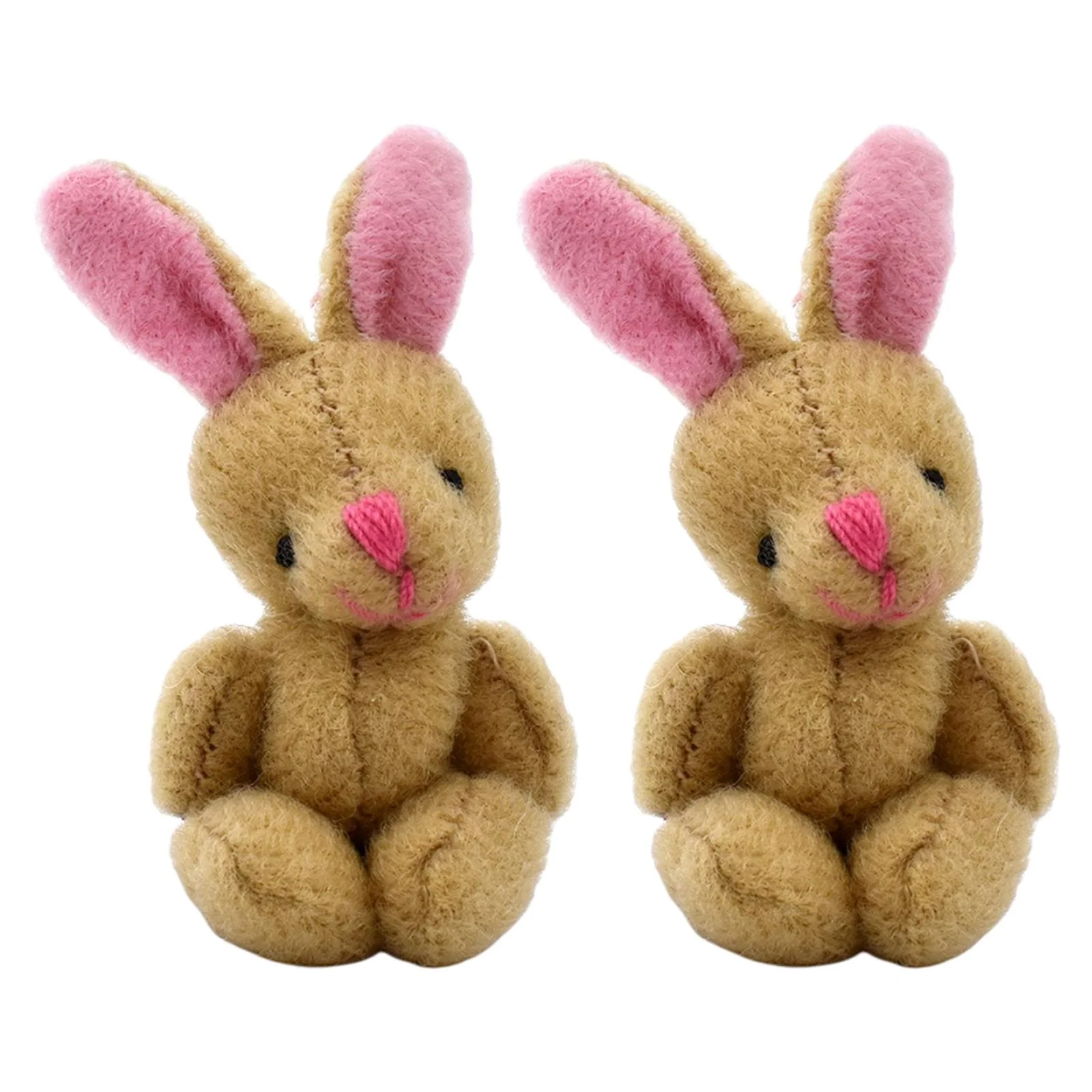 1.97inch Mini Joint Bear/Rabbit Plush :12 Dollhouse Decor Stuffed Toys