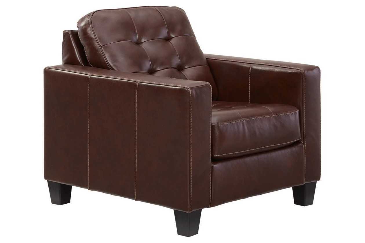 Signature Design by Ashley Altonbury Leather Accent Chair in Walnut