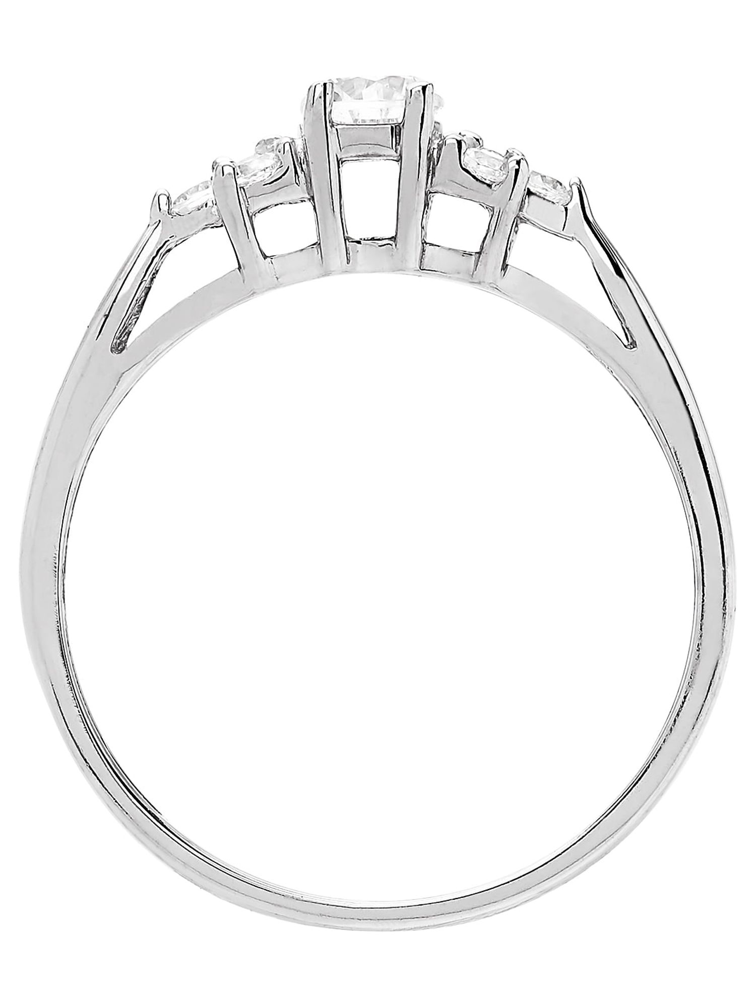 Brilliance Fine Jewelry Cubic Zirconia Engagement Ring in 10K White Gold