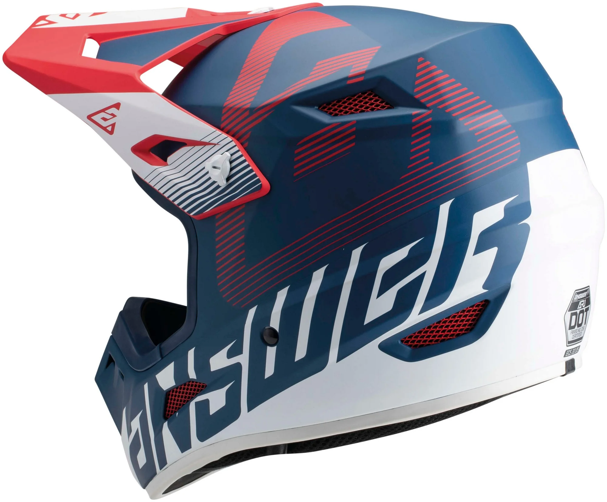 Answer AR1 V2 Bold MX Offroad Helmet Red/White/Blue XL