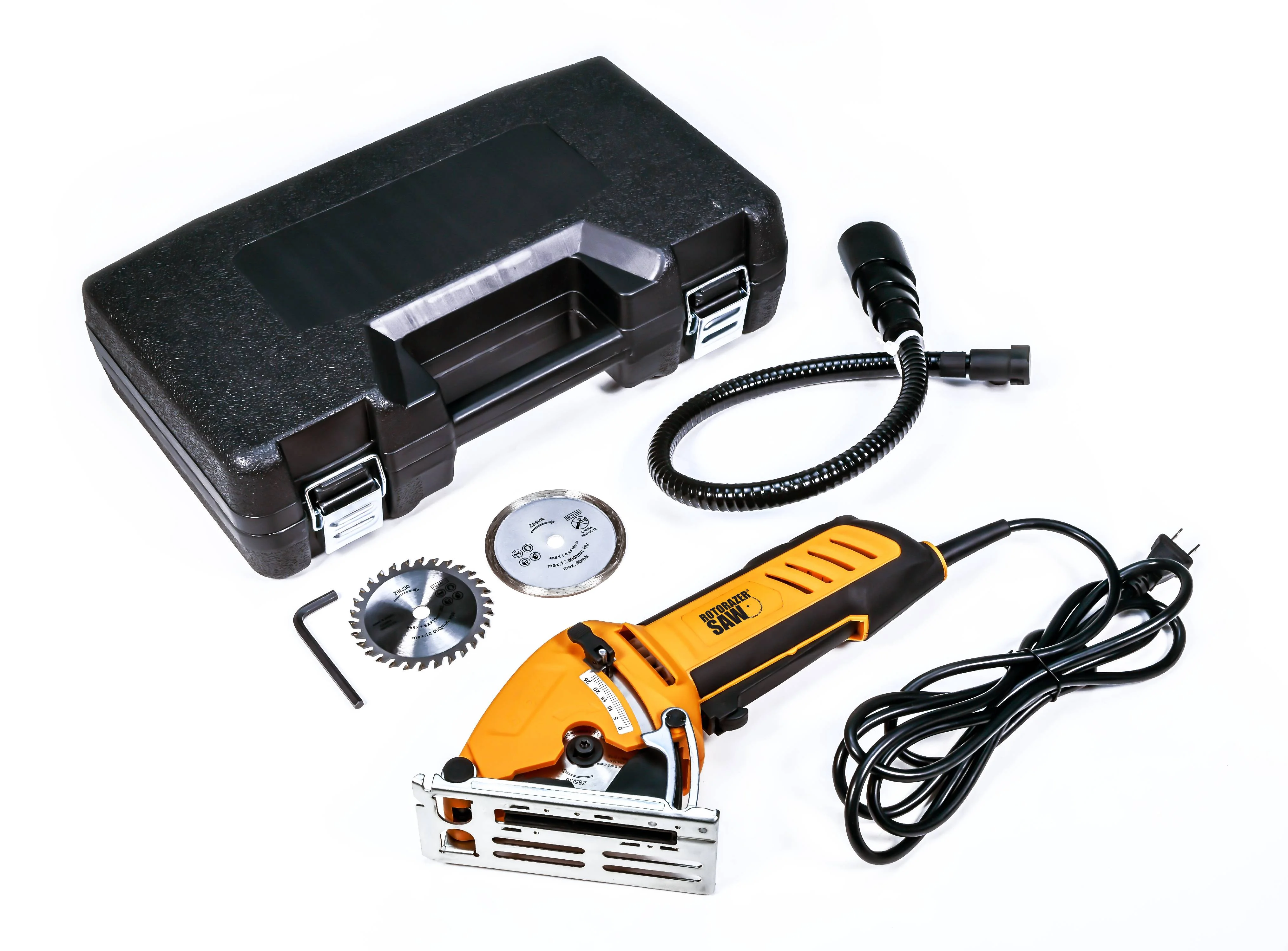 Rotorazer Compact Circular Saw Set with Blades, Dust Collector & Case, As Seen On TV