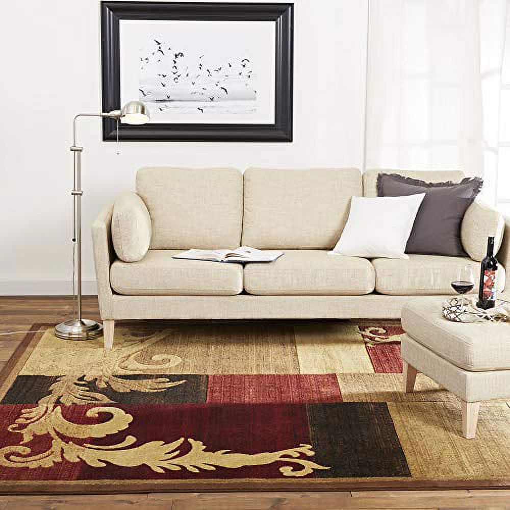 Home Dynamix Catalina Pierre Contemporary Scroll Area Rug, Brown/Red, 5'3