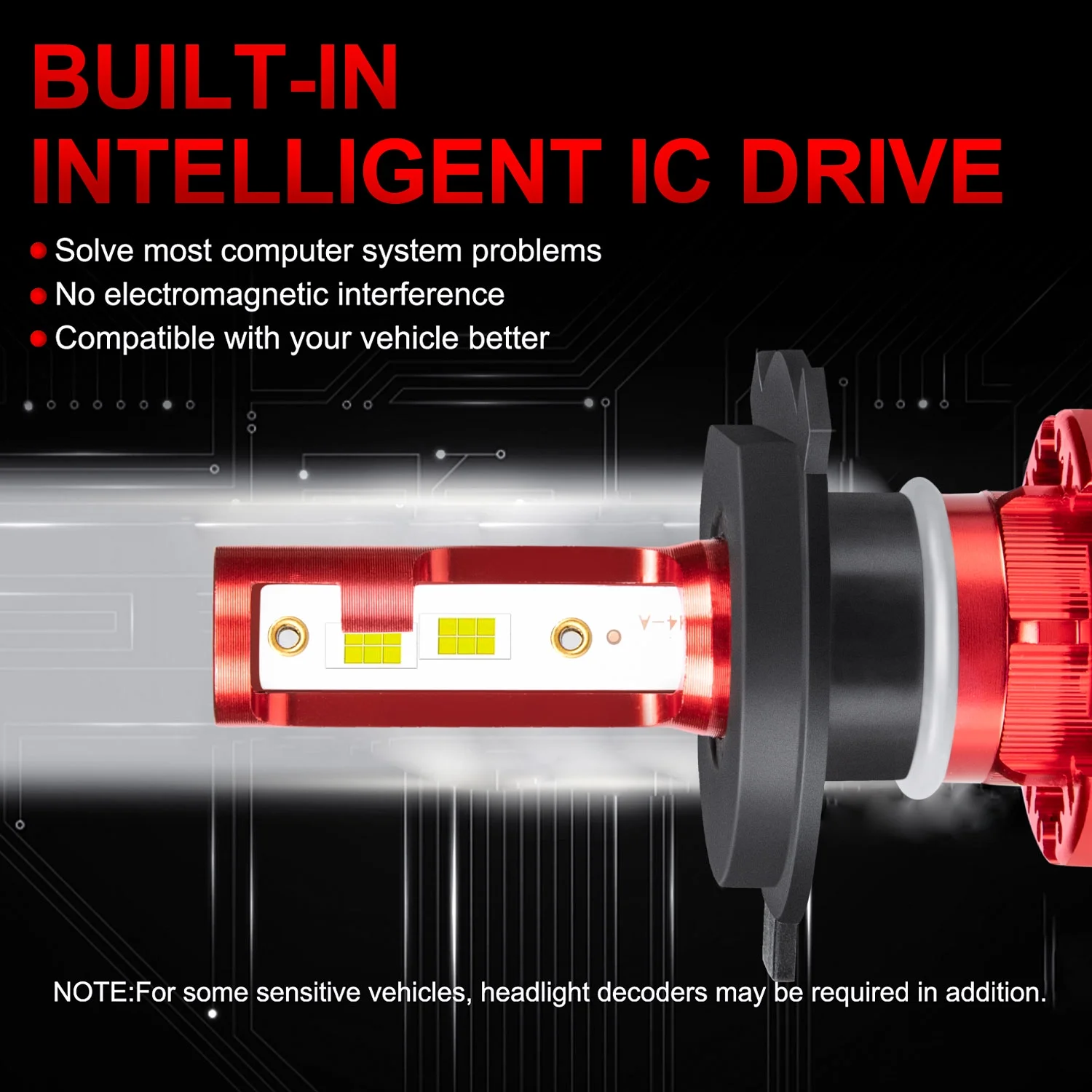 For Mitsubishi Mirage 2014-2019  4X 6000K LED Headlight High Low Dual + Fog Lights Kit