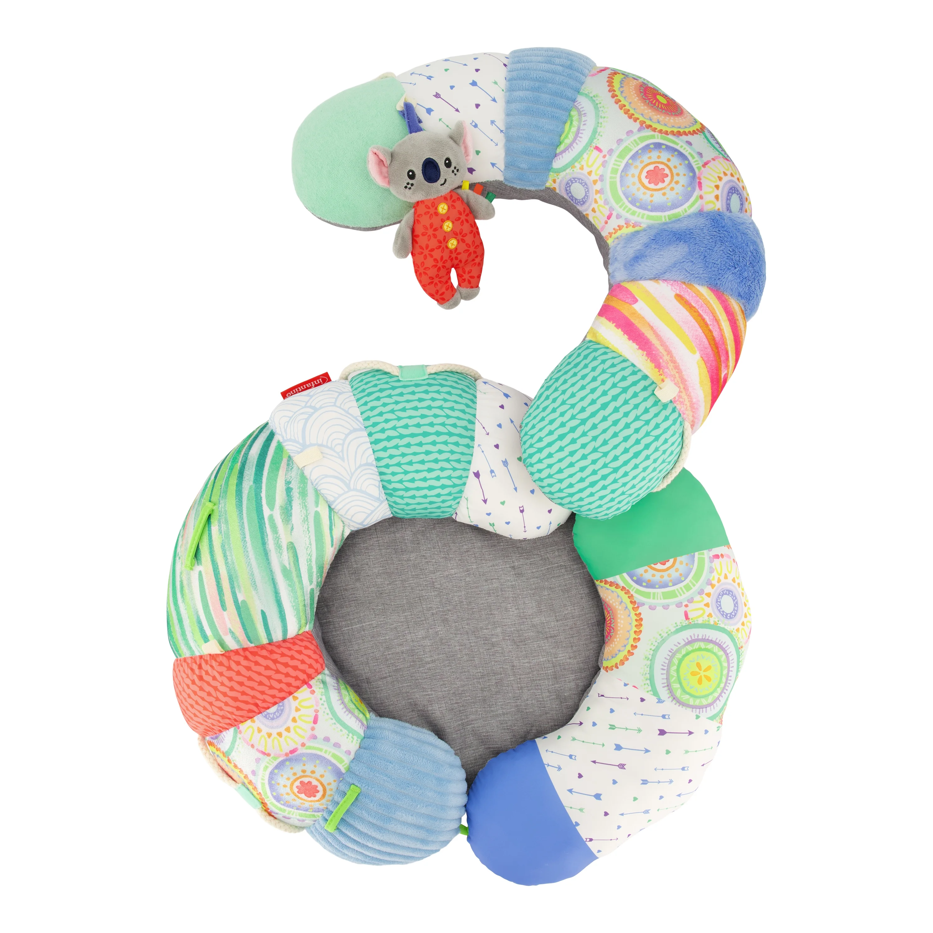 Infantino 3-in-1 Tummy Time, Sit Support & Mini Gym, 0-8 Months Unisex, Multicolor Koala