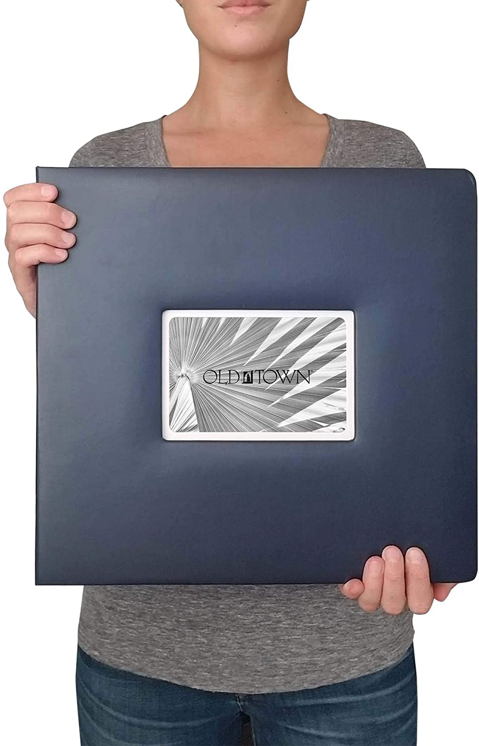 Old Town Bonded Leather Scrapbook 12x12 NAVY