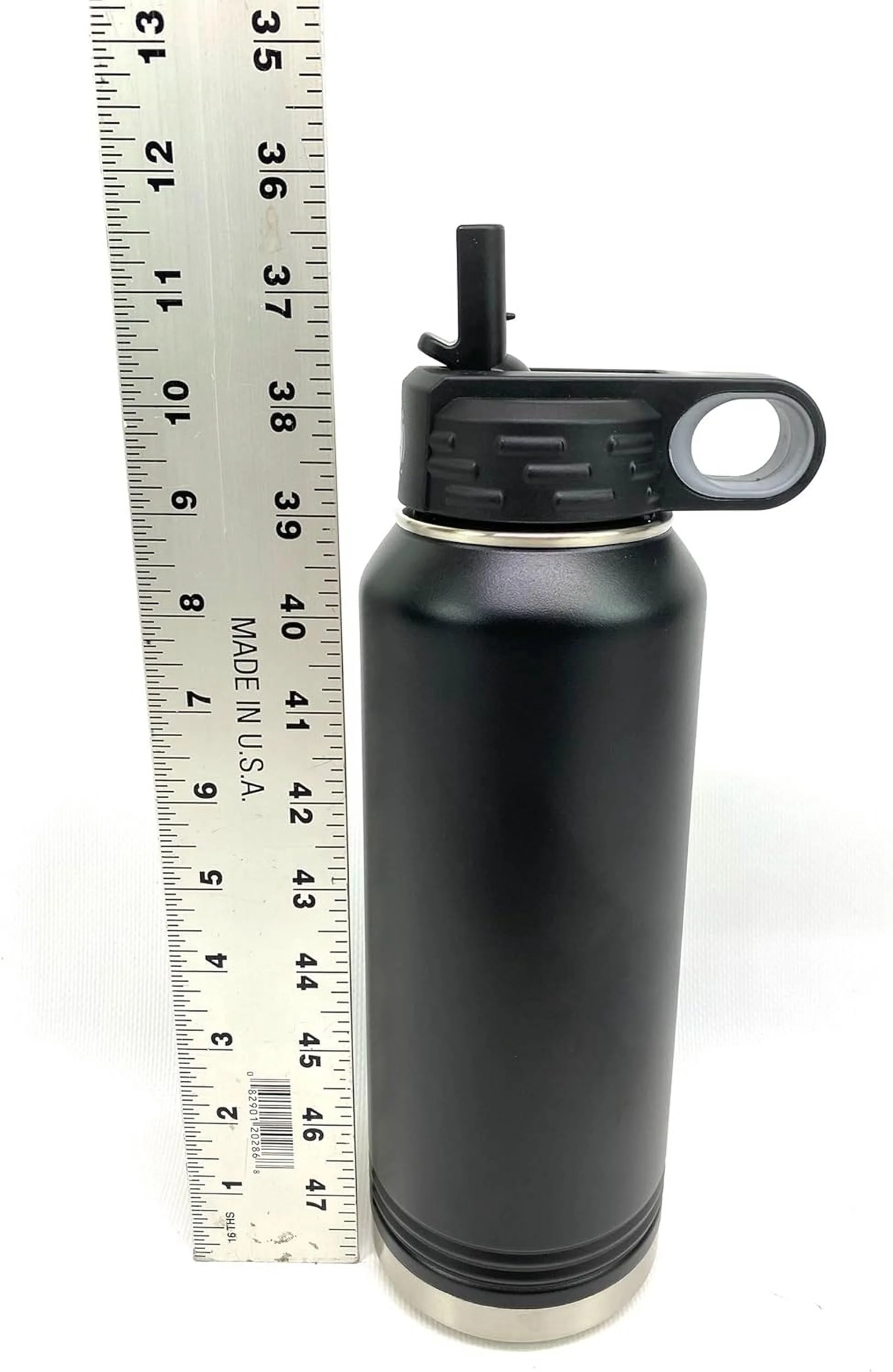 Jiu Jitsu Dad Design On Black Powder Coated Insulated 32 Ounce Water Bottle