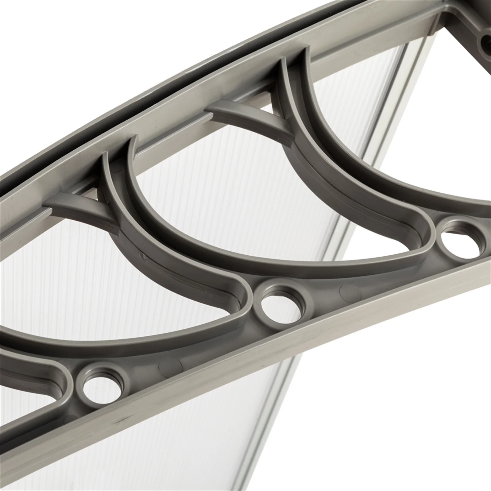 Eaves Canopy, Awning Door & Window Rain Cover with White & Gray Bracket