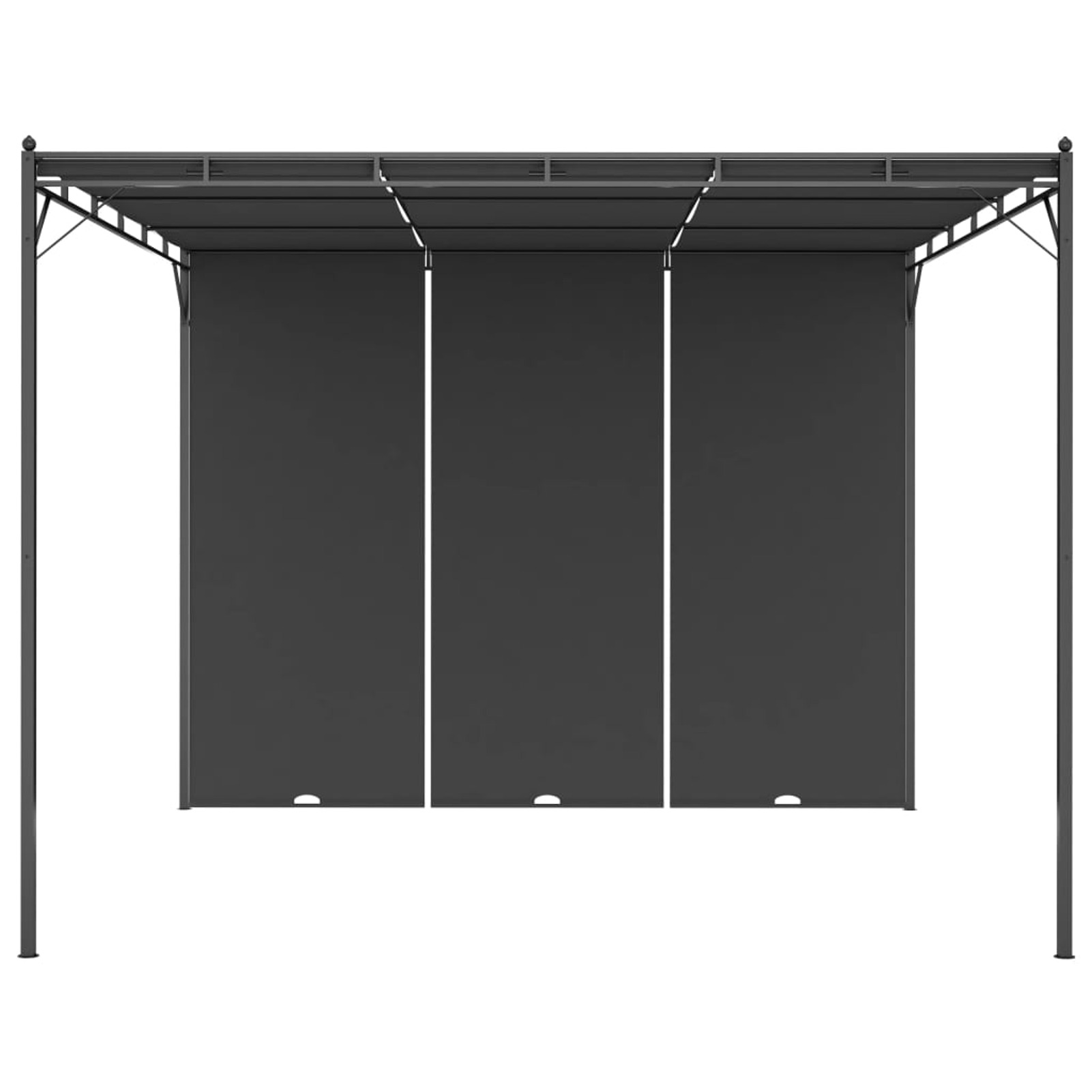 moobody Garden Gazebo with Side Curtain Outdoor Canopy Tent Steel Frame Sun Shade Shelter for Patio, Wedding, BBQ, Camping, Festival Events 118.1 x 118.1 x 88.6 Inches (L x W x H)