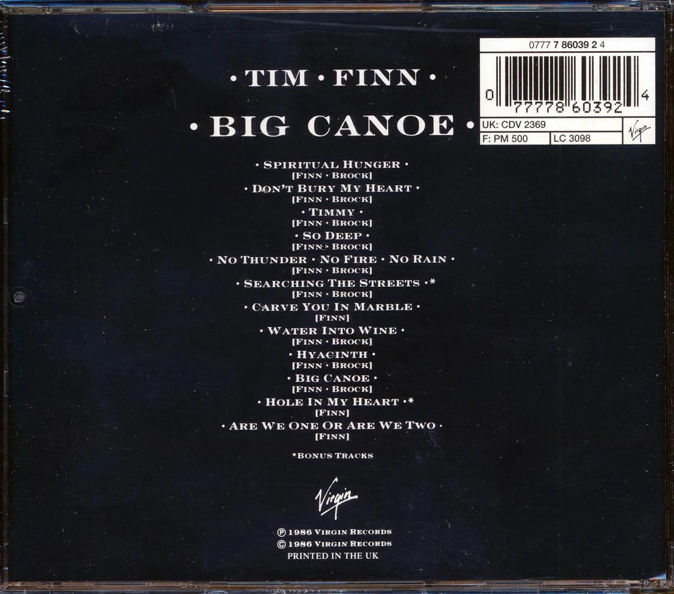 THE  BIG CANOE (077778603924)