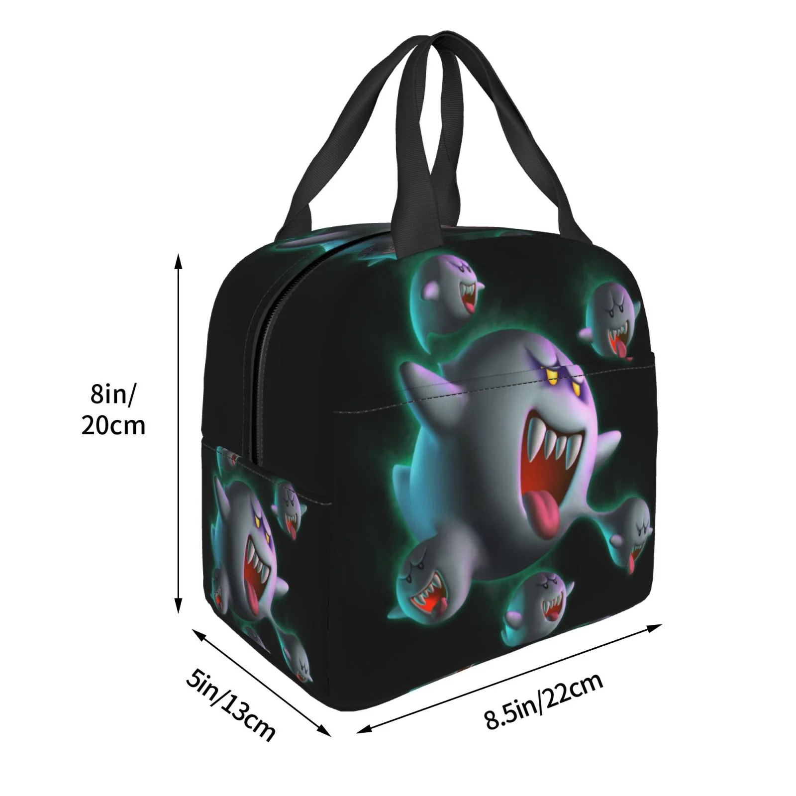Luigi's Mansion Game Insulated Lunch Bag Reusable Tote Bag Cooler Lunch Box For Office School Picnic Beach