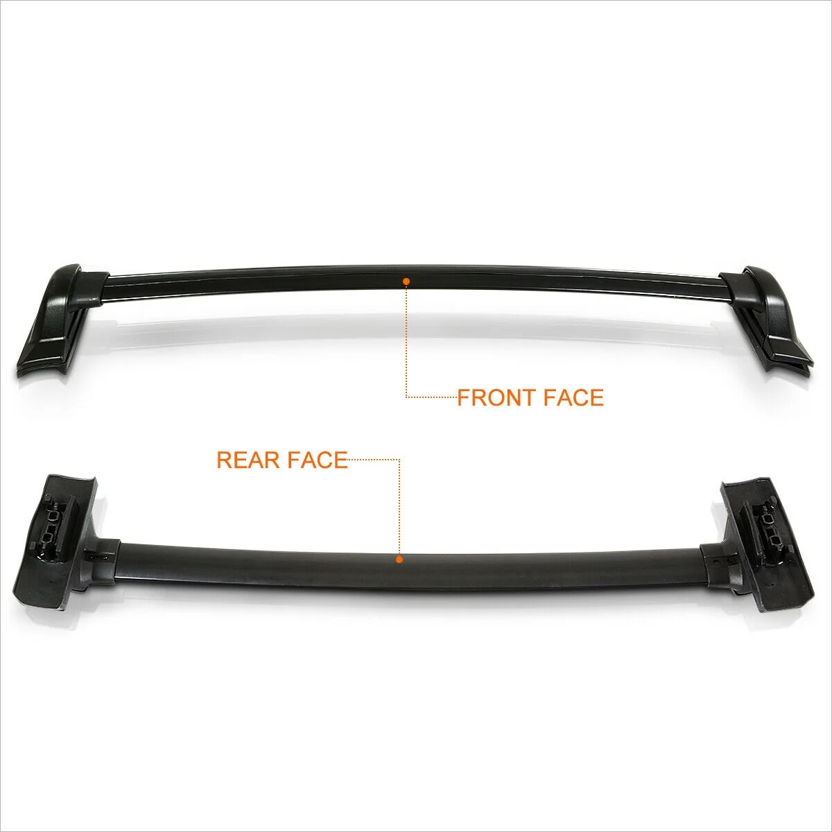 For 2007-2011 CR-V Aluminum OE Roof Rack Top Crossbar Baggage Rail Black Coated