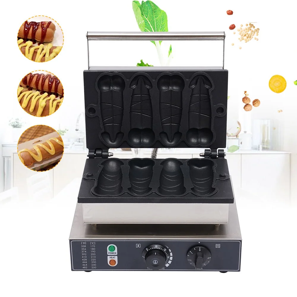 YIYIBYUS Commercial Waffle Dog Maker Machine Non-Stick Electric Waffle Baker Machine 1.6kW 50-300 ℃