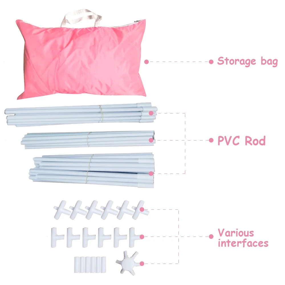 CIPACHO Princess Tent for Kids, Birthday Gift Large Castle Play Tent for Kids, Outdoor Indoor Portable Children Play Housefor Child Boys, (Pink, Including Led Lights)