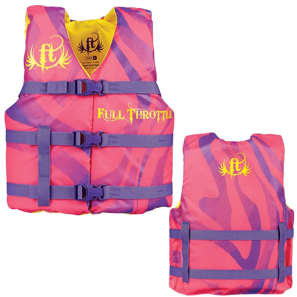 Full Throttle 104200-105-002-15 Youth Character Vest - Pink