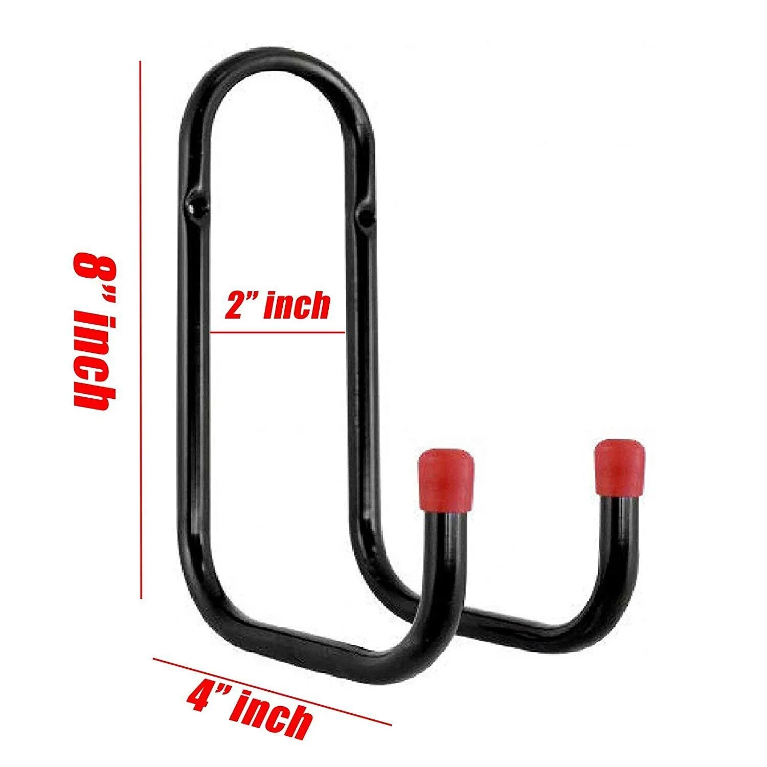 2-Piece Heavy Duty Metal Wall Mount Double J Bicycle Bike Hooks Hanger | Space-Saving Storage Solution