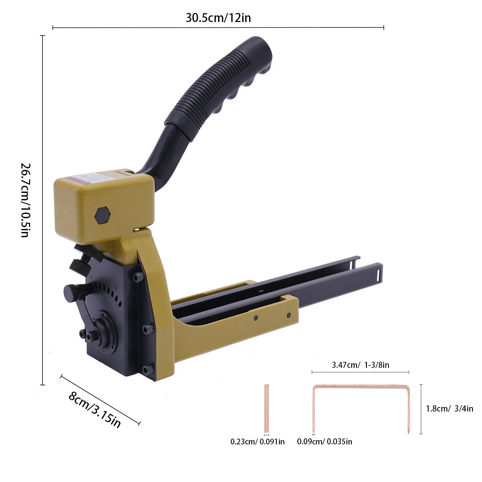 Miumaeov Manual Carton Closing Stapler 1-3/8-Inch Crown 3/4-Inch Length Carton Staples Corrugated Box Stapler with 100 Staples for Closing Cartons Folding Boxes