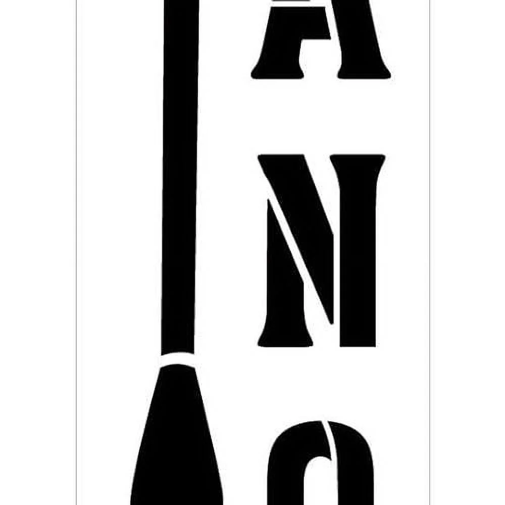 Vertical Canoe Stencil With Oar By Studior12 | DIY Lake & River Cabin Decor | Paint Wood Signs | Reusable Template | Select Size (22.5 X 5.25 Inch)