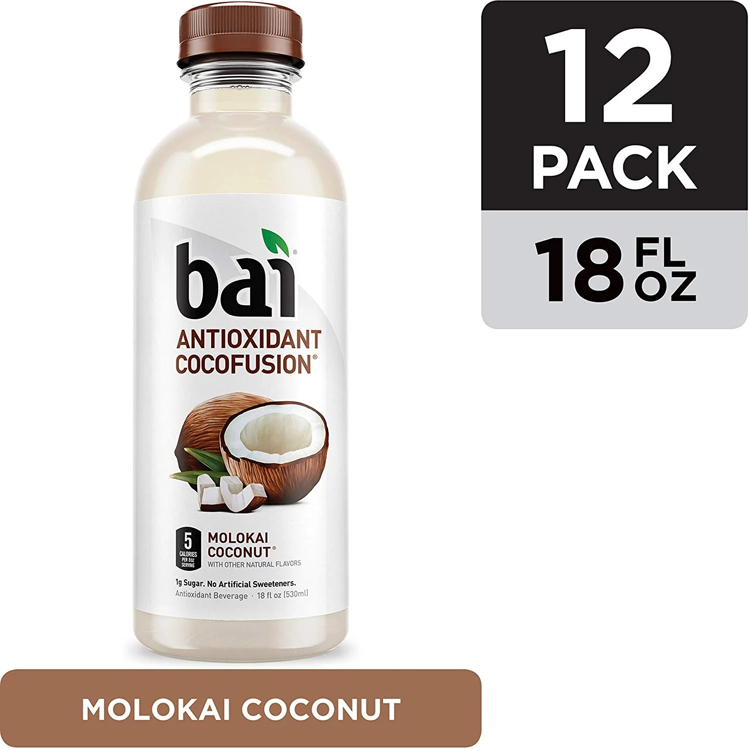 Cocofusions Molokai Coconut, Antioxidant Infused Beverage, 18 Fl. Oz. Bottles (Pack Of 12)