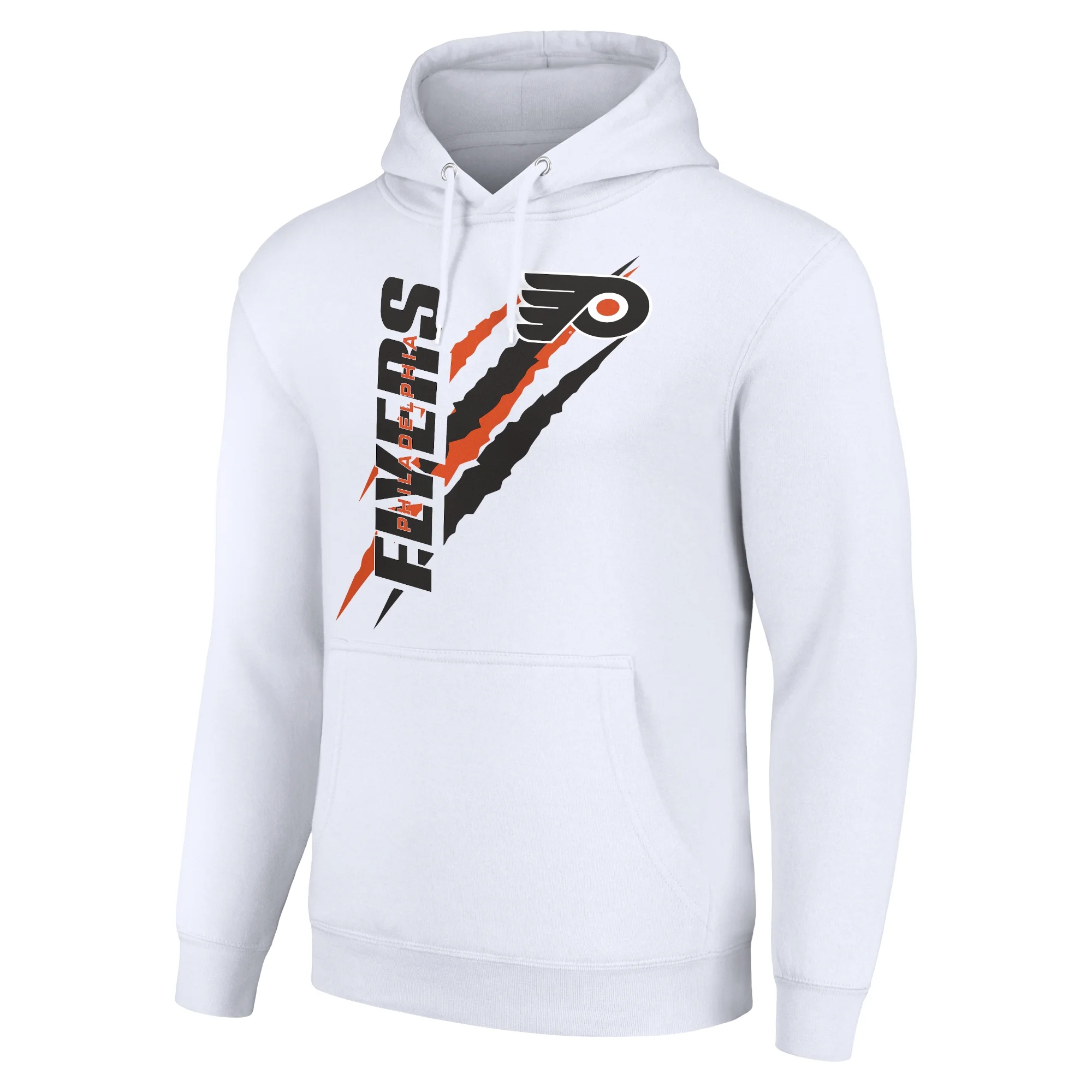 Men's Starter  White Philadelphia Flyers Color Scratch Fleece Pullover Hoodie