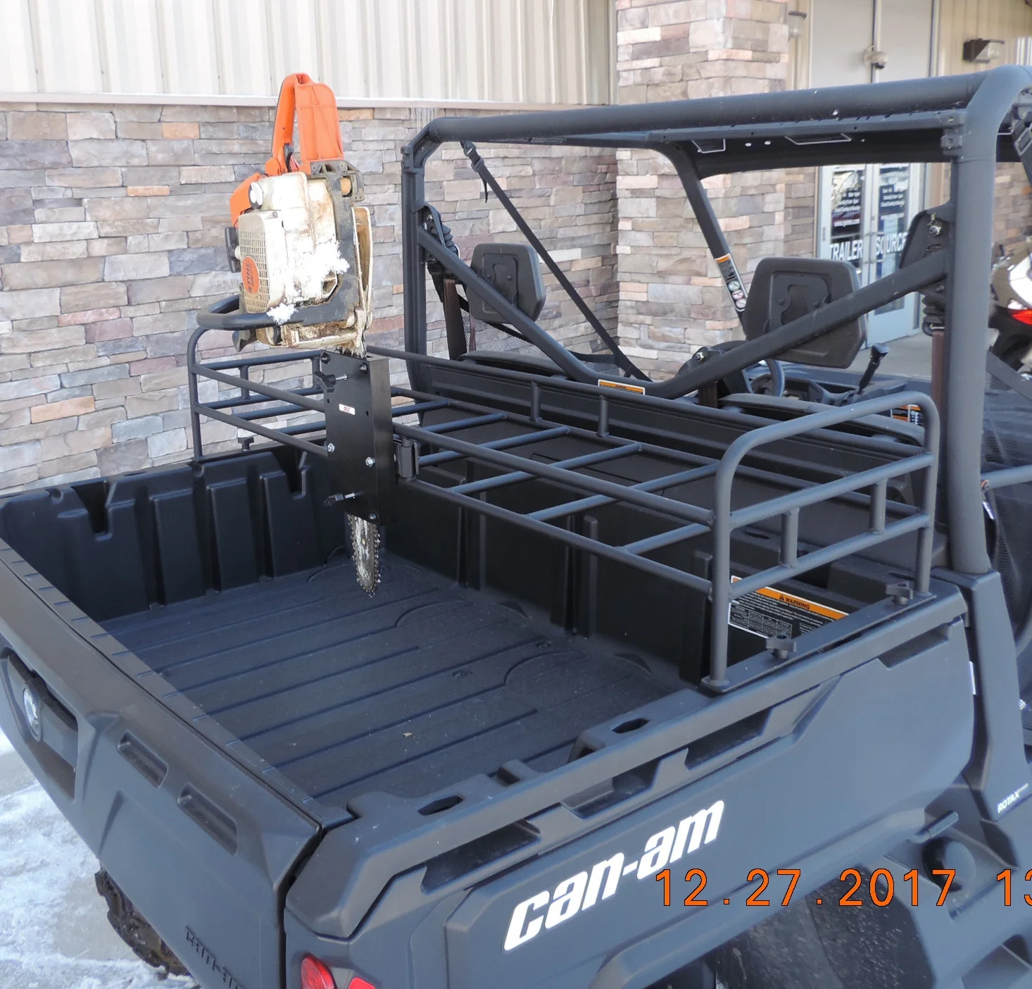 Can Am Defender Cargo Storage Rack  Made in USA Rear Storage Cargo Rack