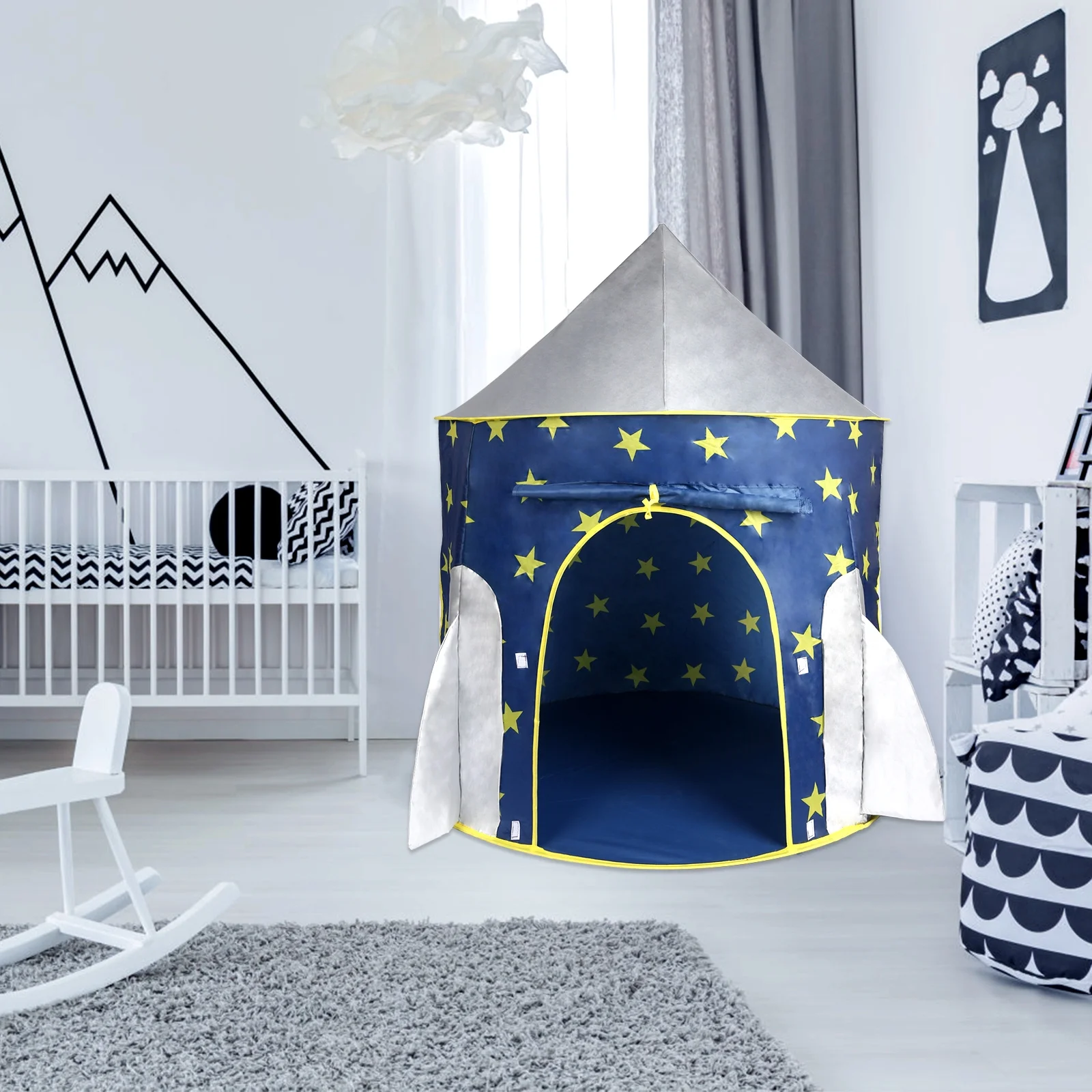 Rocket Spaceship Play Tent - 15.5 x 12.5 x 2 inches - 2.2 - Fuel their imagination with this portable play tent!