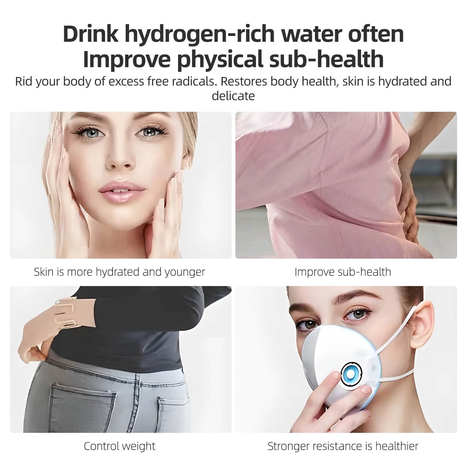 Arealer Hydrogen Bottle,Ionizer With Type-c Rich Portable Water 330ml / Pem 330ml Water Bottle Water Ionizer Rich Water Cup Office With Spe Bottle - Portable Spe Pem / 11.16oz Bottle 11.16ozcup