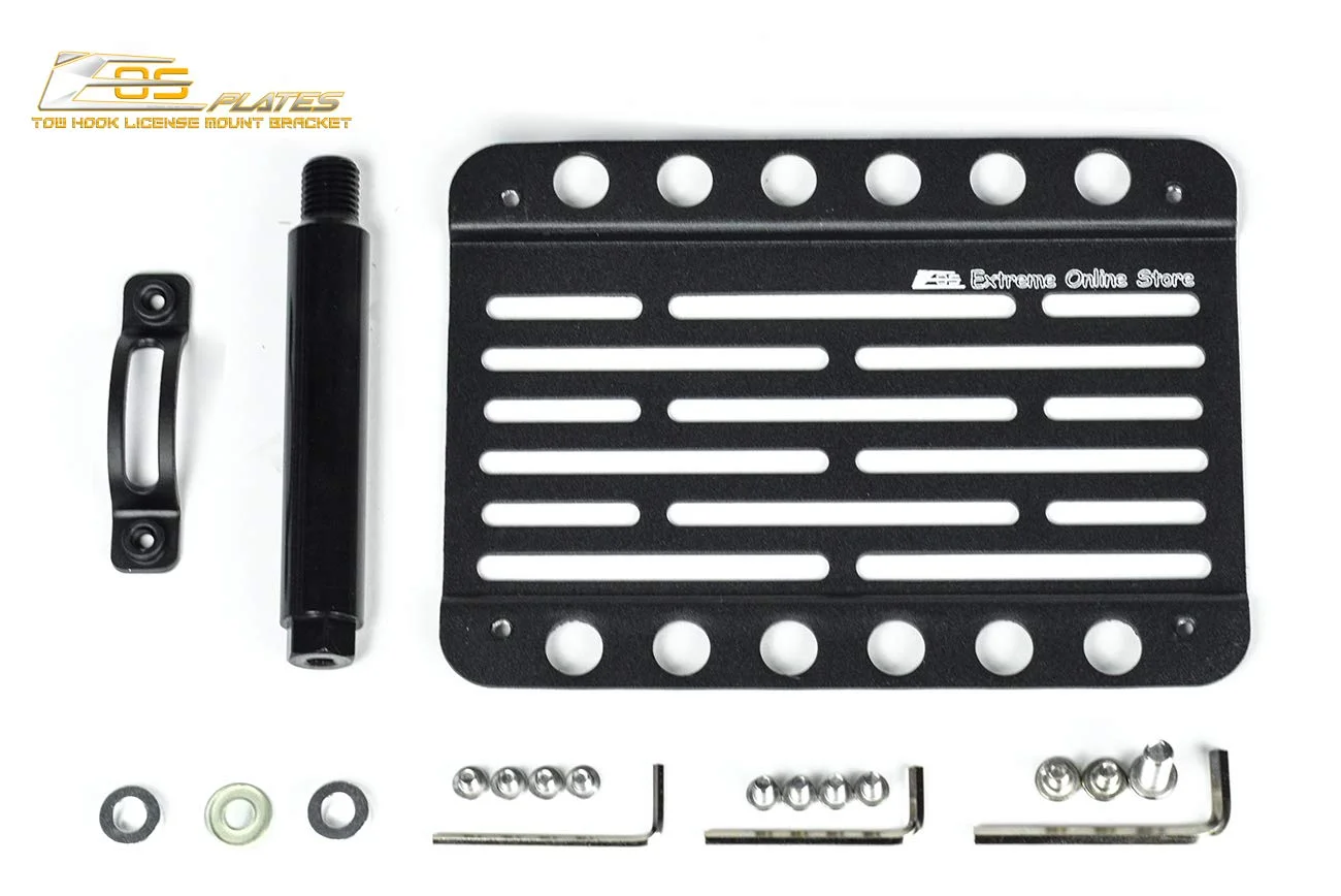 Extreme Online Store Replacement for 2011-16 Mini Cooper R60 Countryman | EOS Plate Version 1 Mid Sized Front Bumper Tow Hook License Plate Relocator Mount Bracket&nbsp;