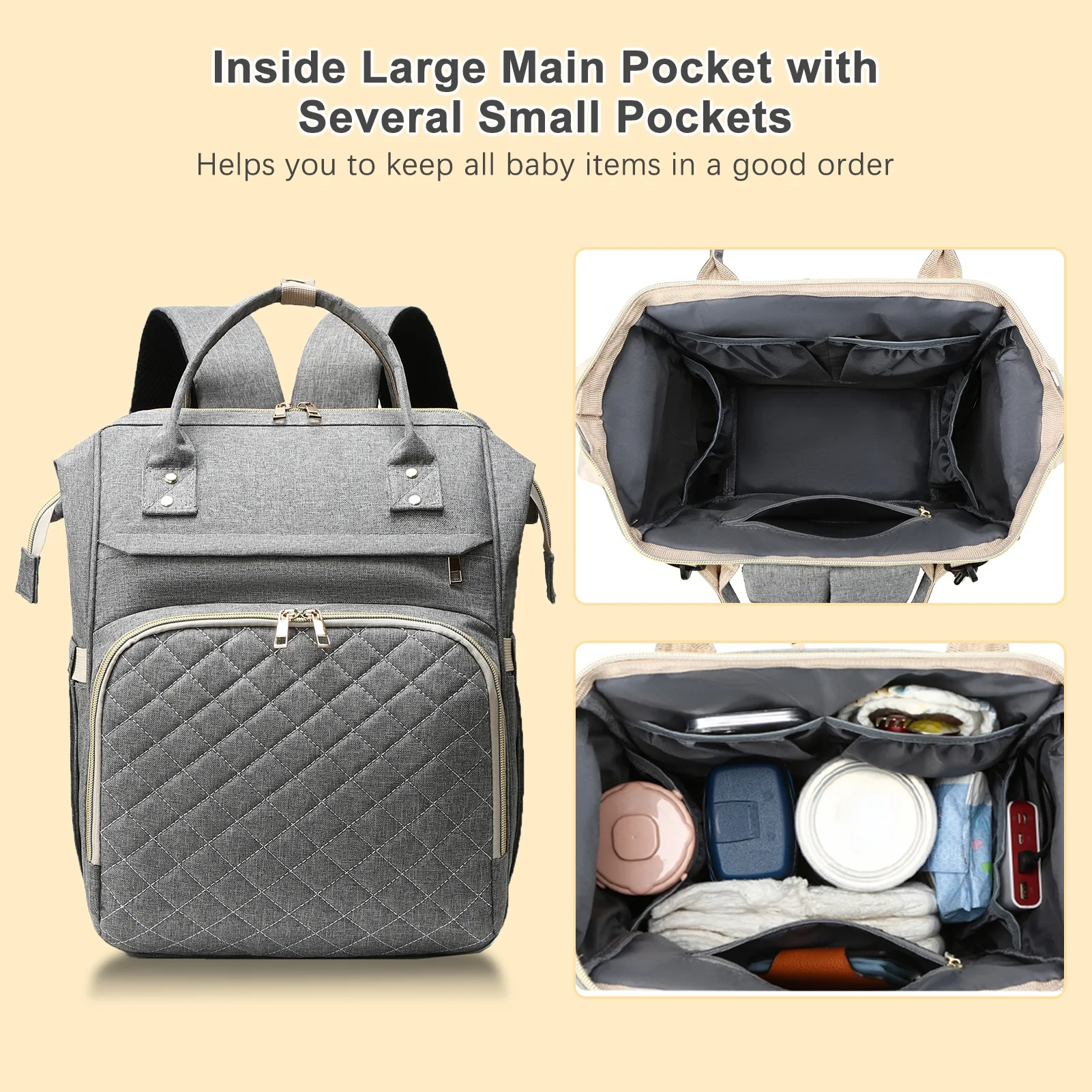 Spirastell Backpack,Mommy USB Diaper Water-resistant Baby Thermal Baby Bottles Port 3 Thermal Portable Diaper USB Port 3 dsfen BUZHI diaper Portable Diaper Water-Resistant Baby HUIOP Diaper Diaper