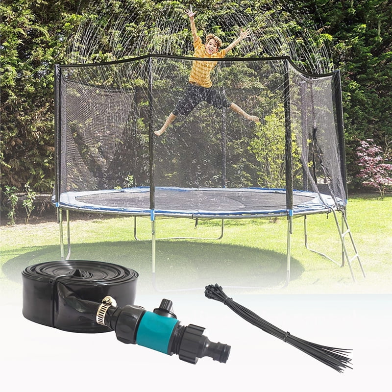 Trampoline Sprinkler for Kids, Trampoline Spray Water Park Fun Summer Outdoor Kids Water Sprayer Game Toys Trampoline Accessories 39.4ft