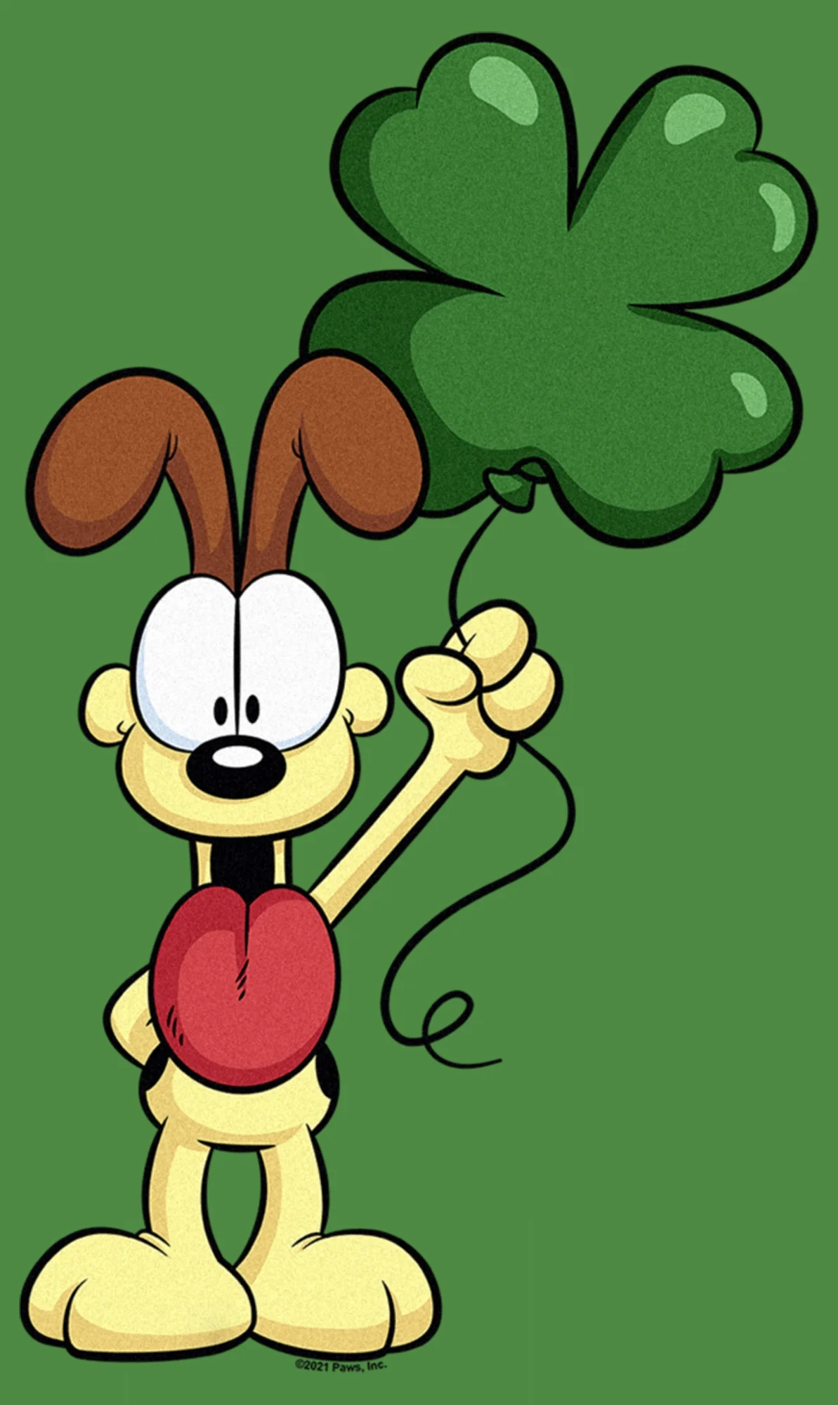 Men's Garfield St. Patrick's Day Odie Shamrock Balloon  Graphic Tee Kelly Green X Large