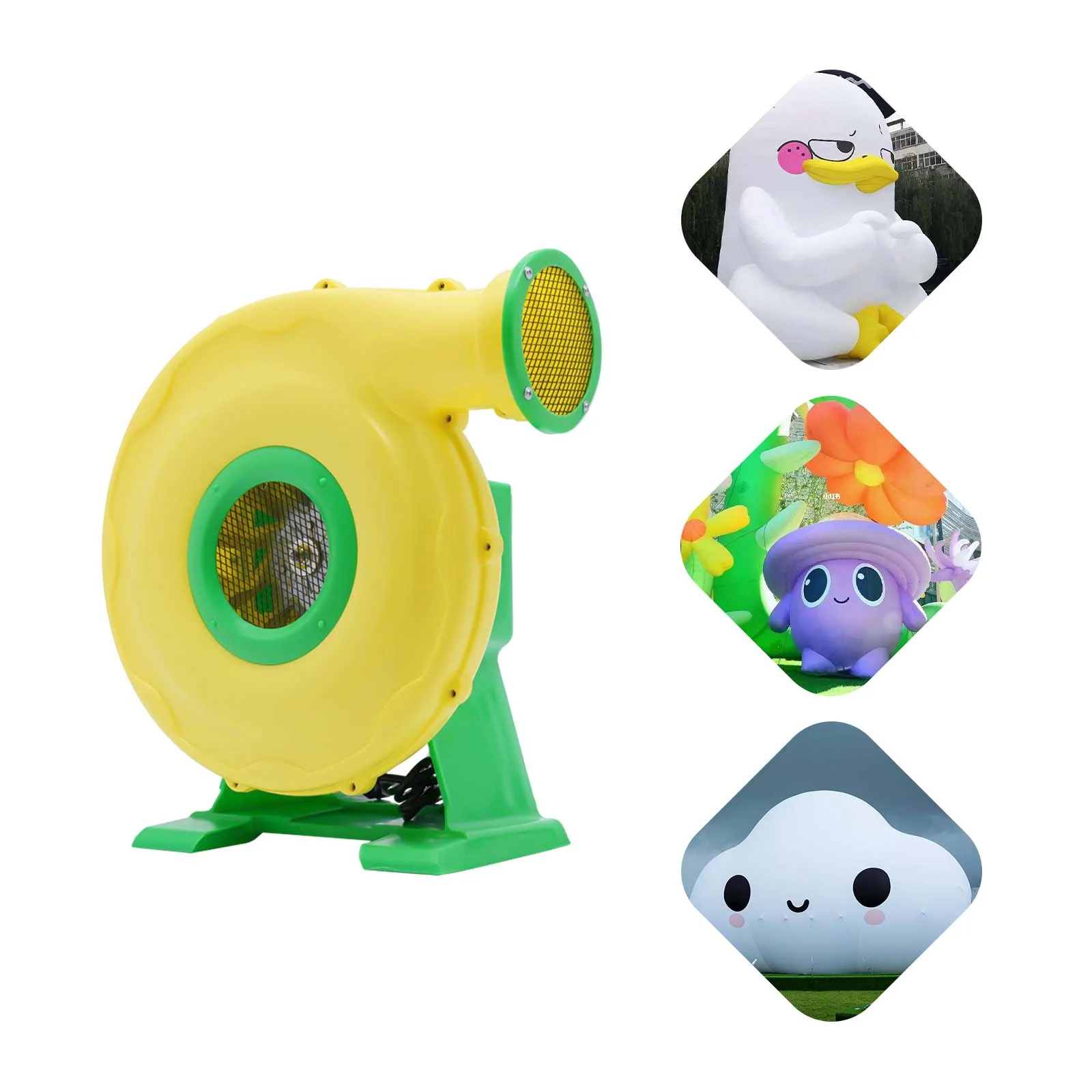 Miumaeov Inflatable Blower Pump Fan Commercial Inflatable Bouncer Blower Powerful Inflatable Blower Fan Pump for Inflatable Castle and Jump Slides 350W 0.48HP