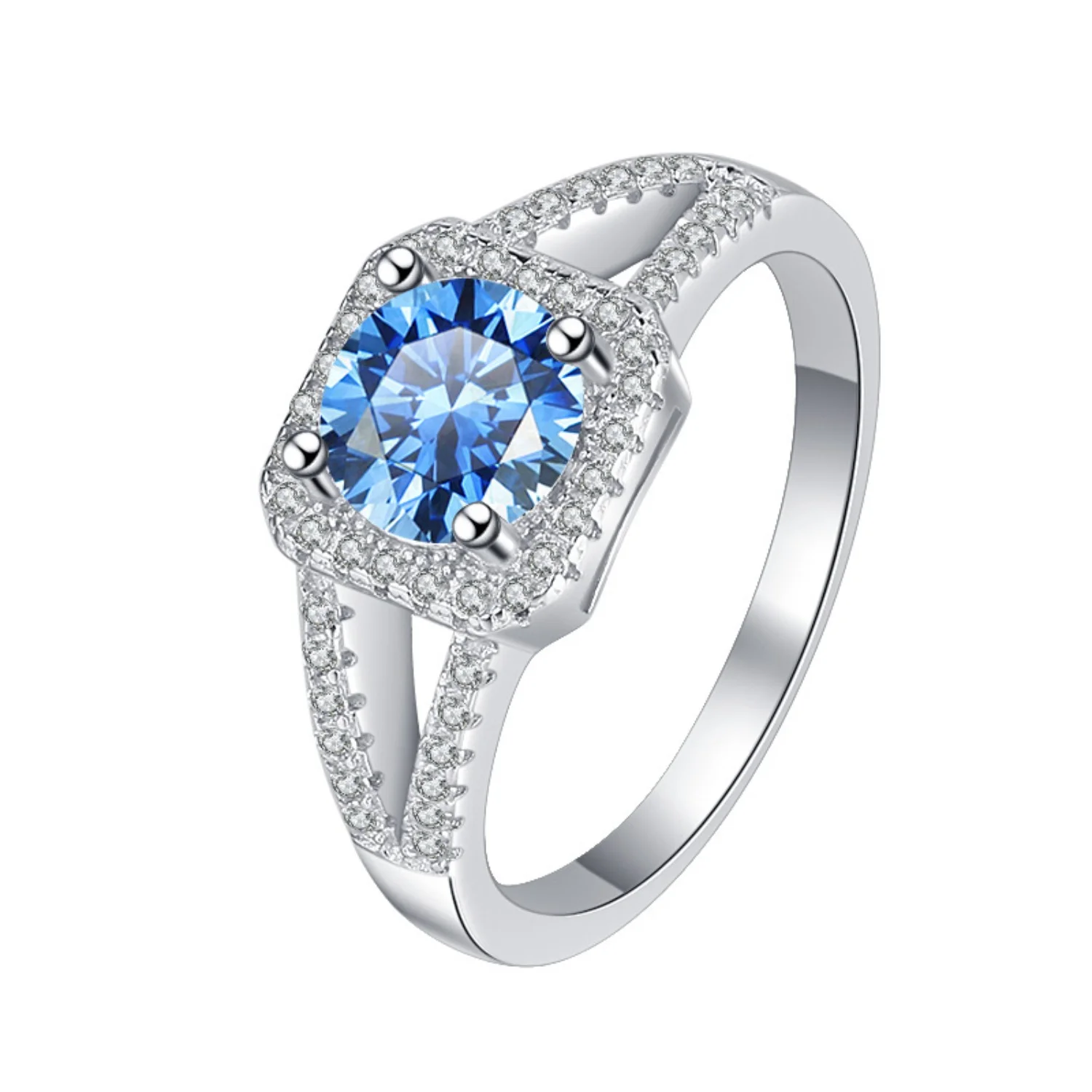 Moissanite Wedding Rings 1ct Round Cut D Color VVS1 S925 Sterling Silver Diamond Rings Moissanite Engagement Anniversary Promise Rings for Women with Certificate