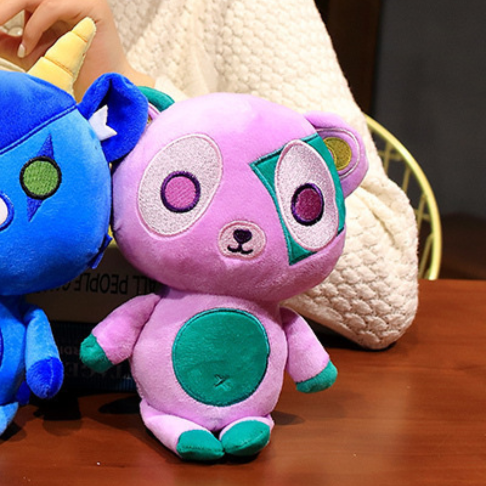 Cute Cartoon Animal Plush Doll, 9.8 Inch Cartoon Anime Funny Bear Stuffed Animal Plush Toy, Cute Soft Purple Teddy Bear Plush Pillow Doll, Gift for Children and Fans Birthday Decoration(Purple)