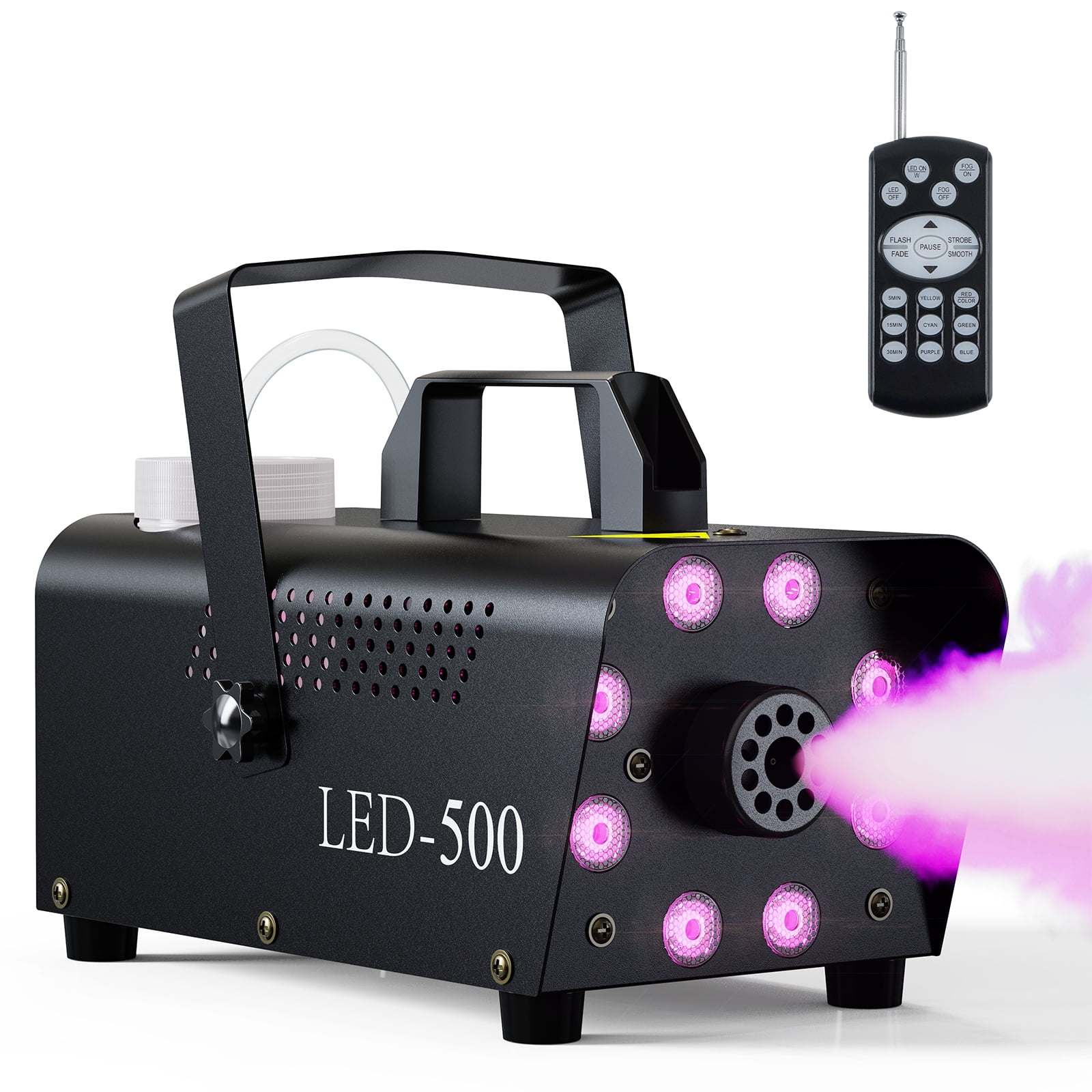 DIGITNOW Halloween Smoke Machine, Fog Machine Indoor- 3 Stage LED Lights with 13 Colors & Strobe Effect, with Receiver and Wireless Remote Controls, 4.18 Pounds