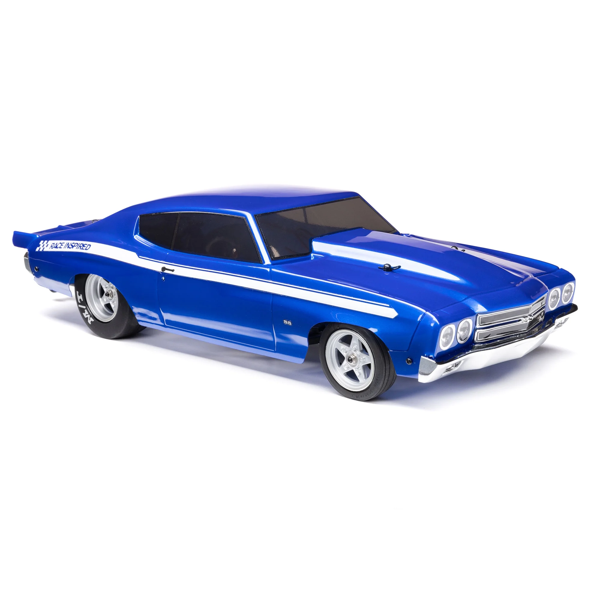 Losi RC Car 1/16 1970 Chevelle 2 Wheel Drive Mini No Prep Drag Car RTR Includes everything needed no other purchases required Blue LOS01023T1 Cars Electric Kit Other